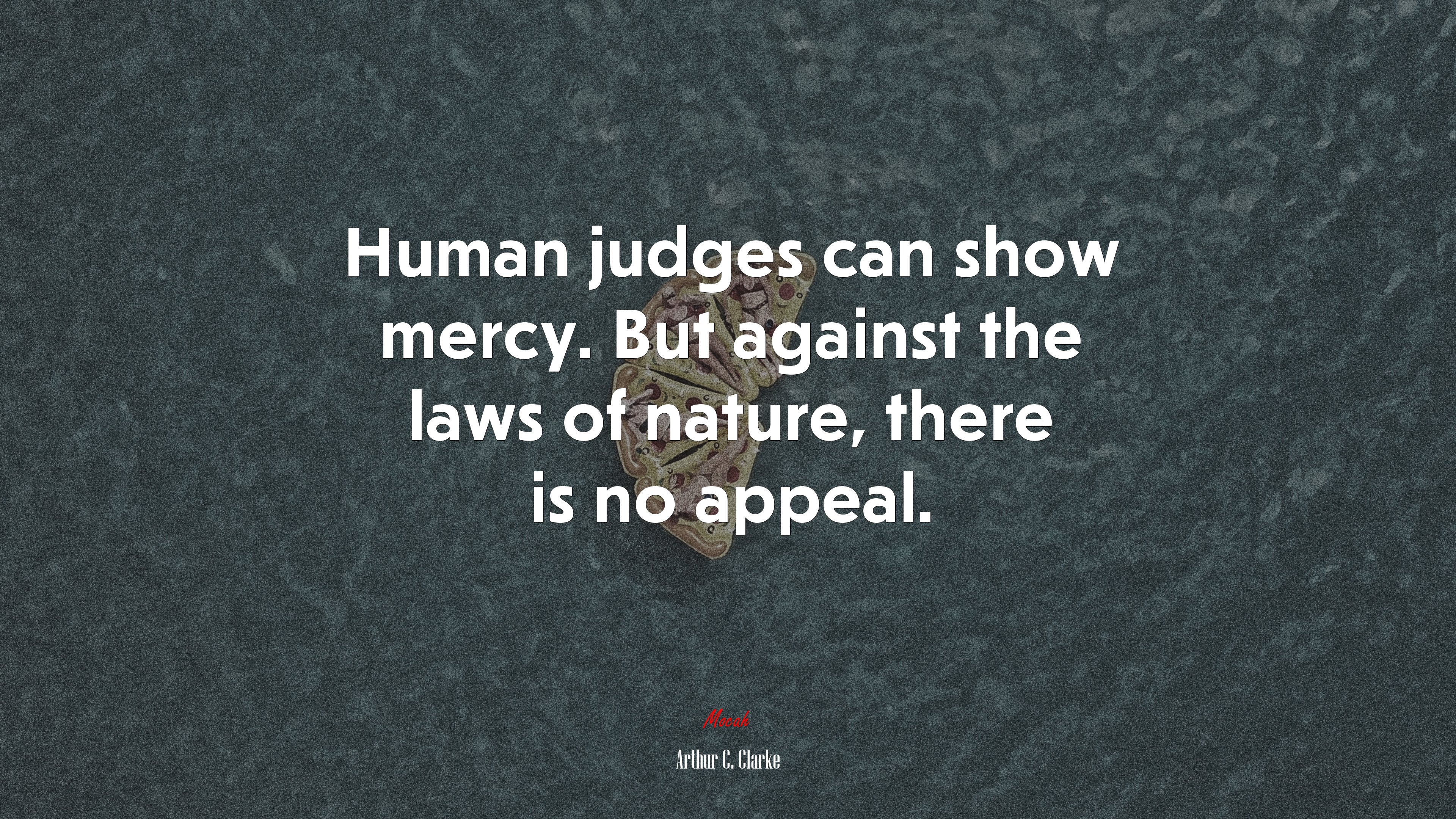 Human judges can show mercy. But against the laws of nature, there is no appeal. | Arthur C. Clarke quote HD Wallpaper