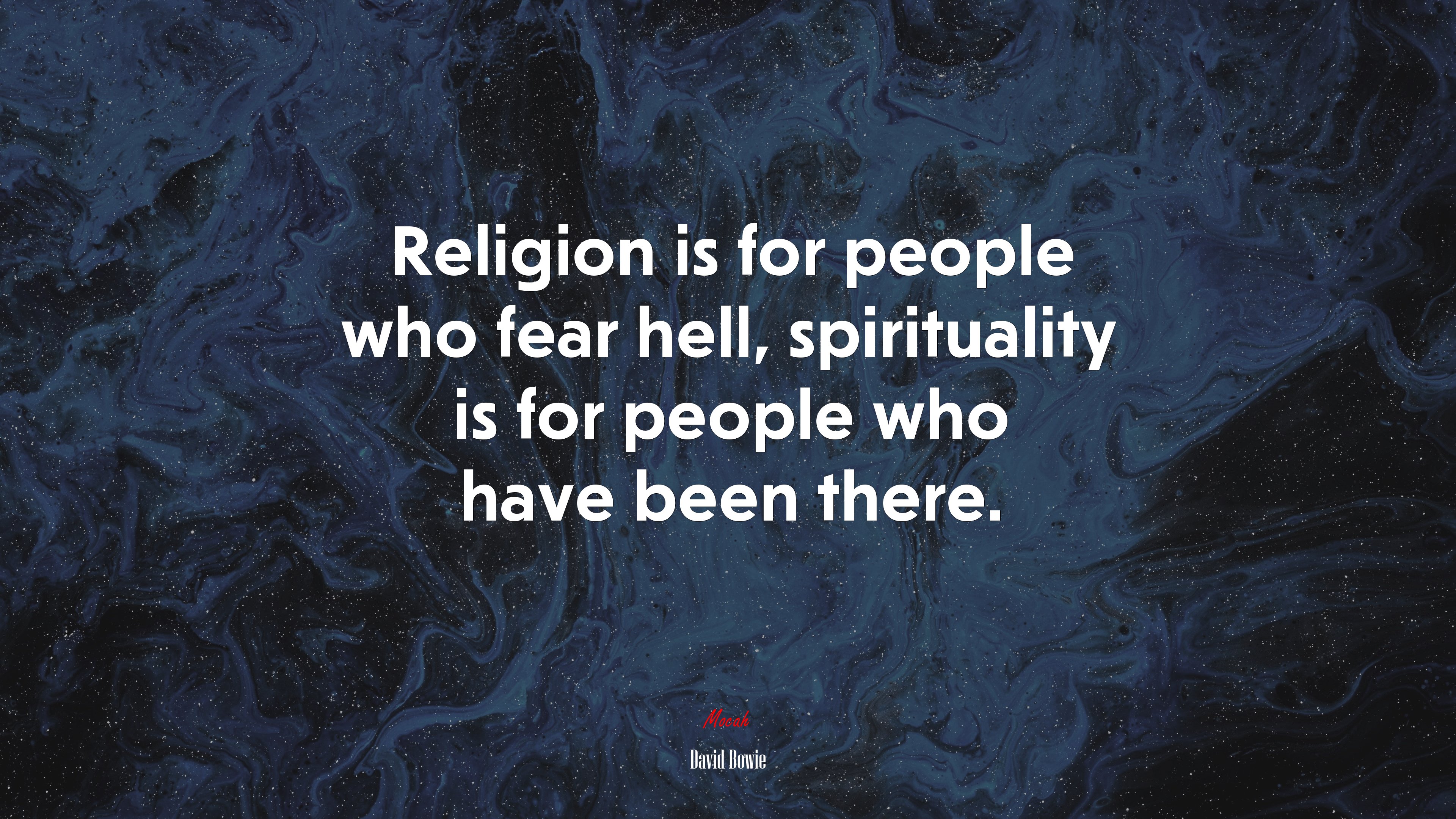 David Bowie Quote on Religion and Spirituality HD Wallpaper