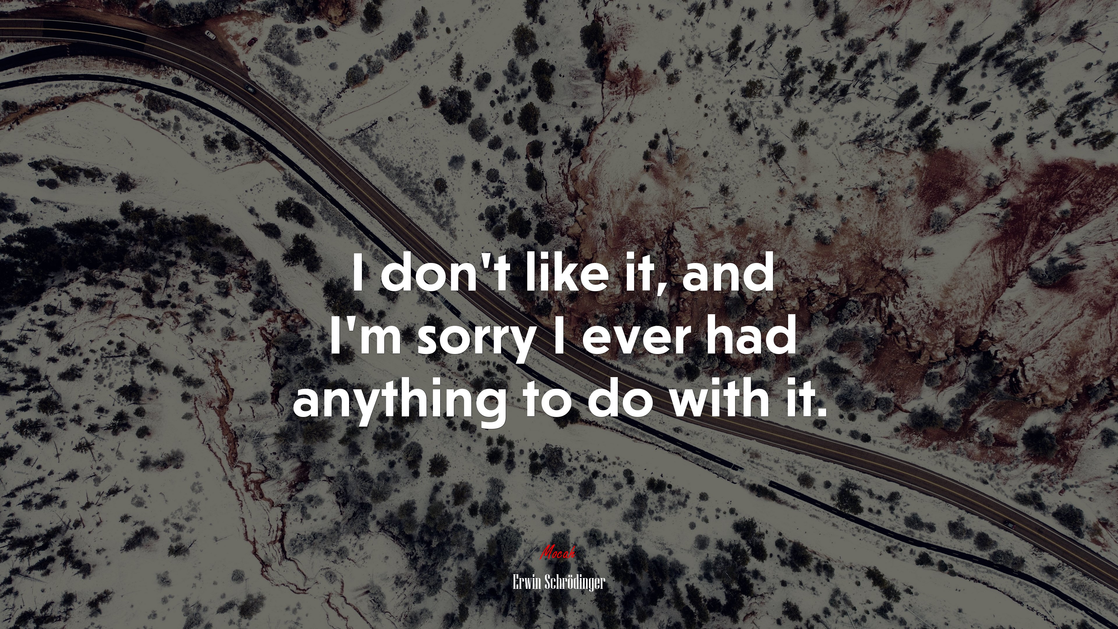I don’t like it, and I’m sorry I ever had anything to do with it. | Erwin Schrödinger quote HD Wallpaper