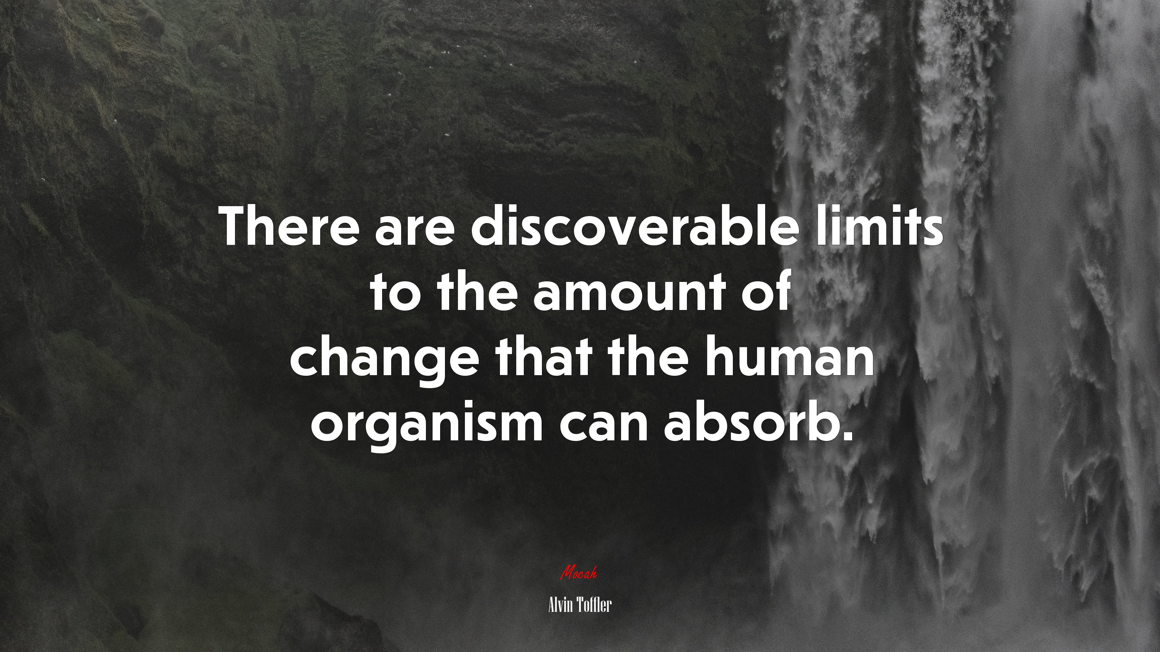There are discoverable limits to the amount of change that the human organism can absorb. | Alvin Toffler quote HD Wallpaper