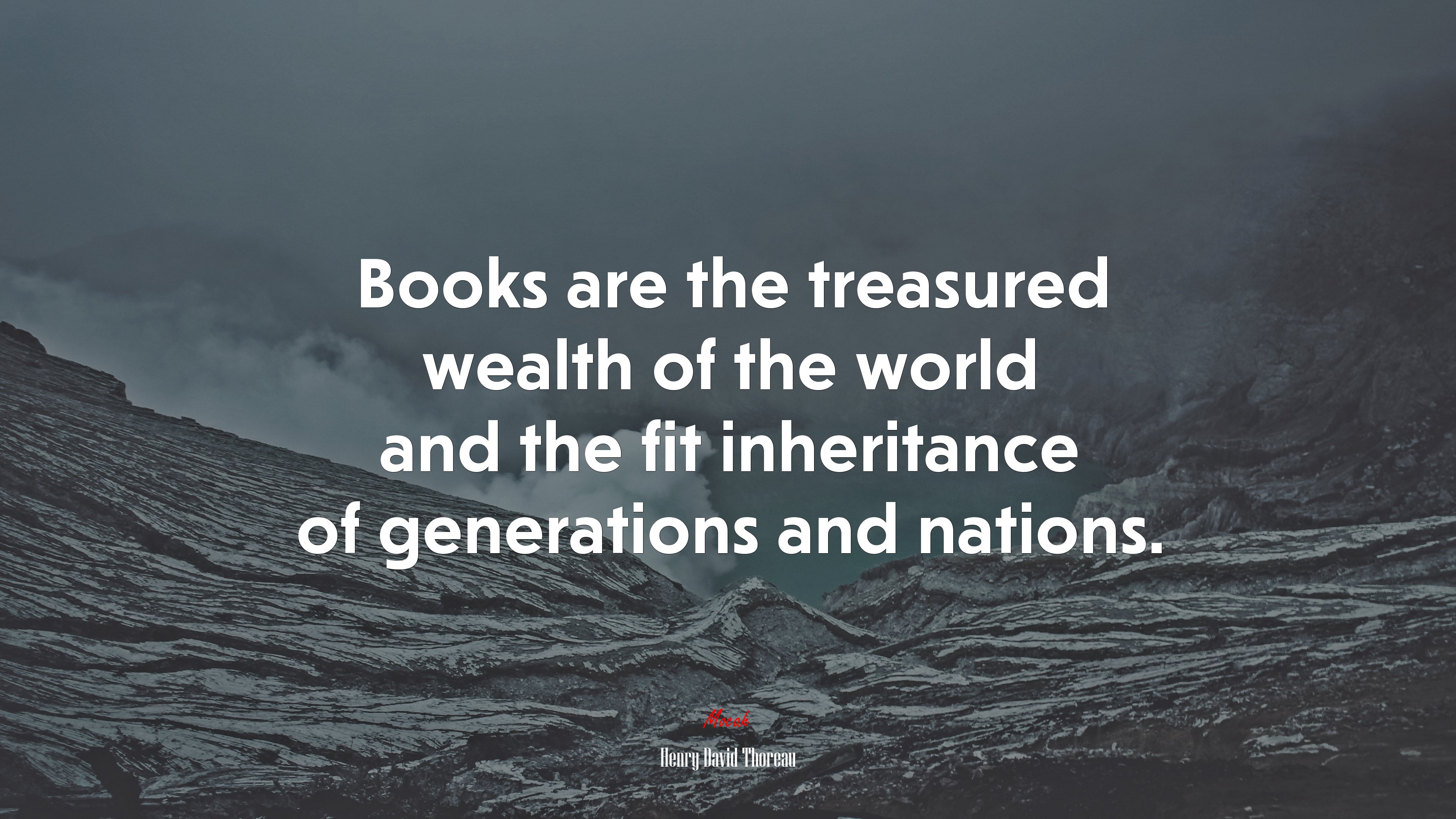 Books are the treasured wealth of the world and the fit inheritance of generations and nations. | Henry David Thoreau quote HD Wallpaper