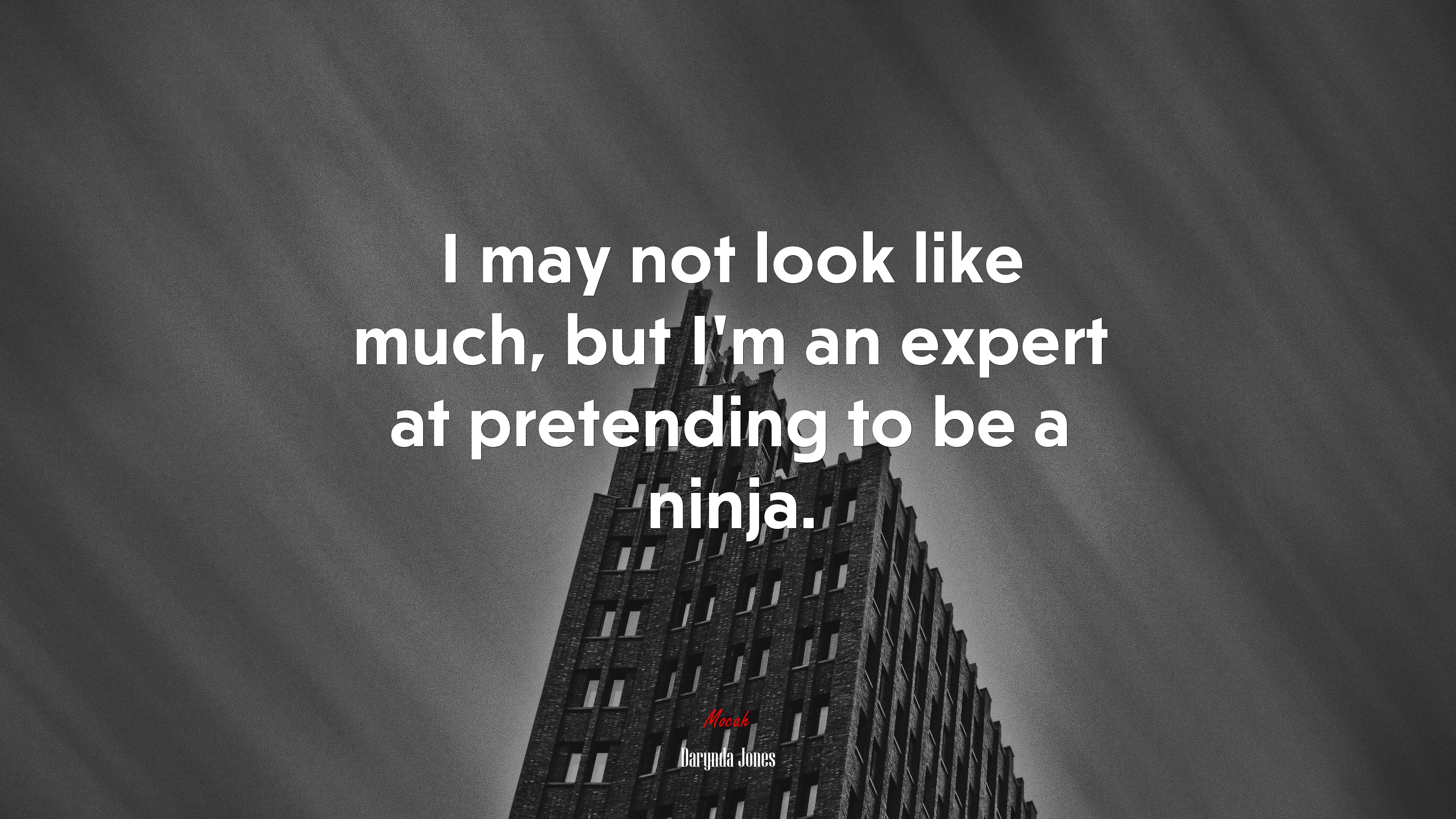 I may not look like much, but I’m an expert at pretending to be a ninja. | Darynda Jones quote HD Wallpaper