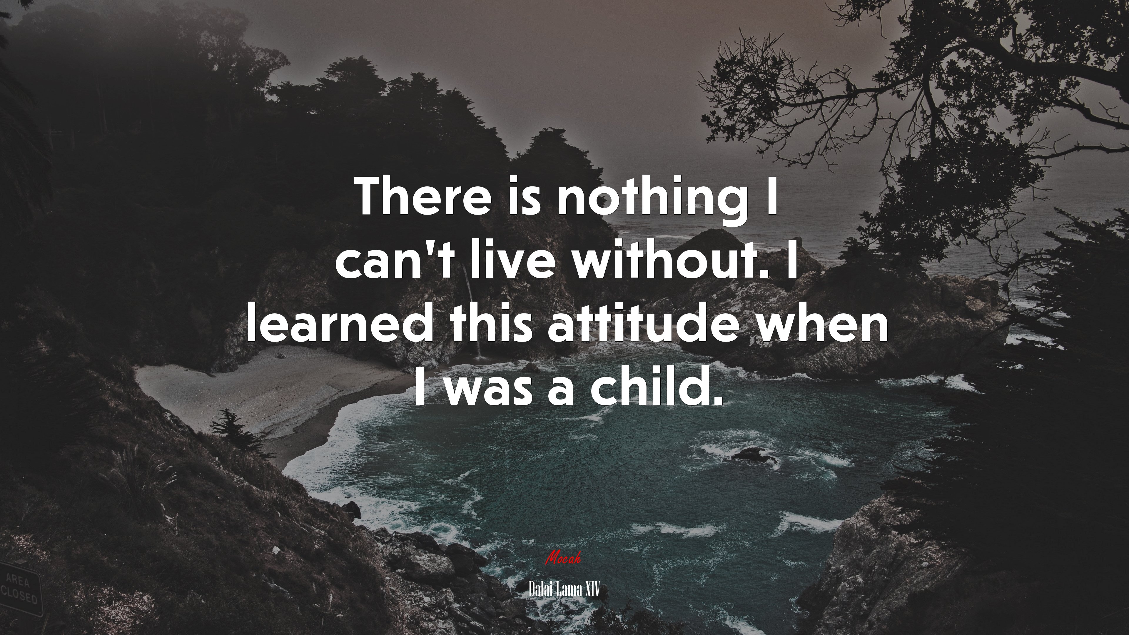 There is nothing I can’t live without. I learned this attitude when I was a child. | Dalai Lama XIV quote HD Wallpaper