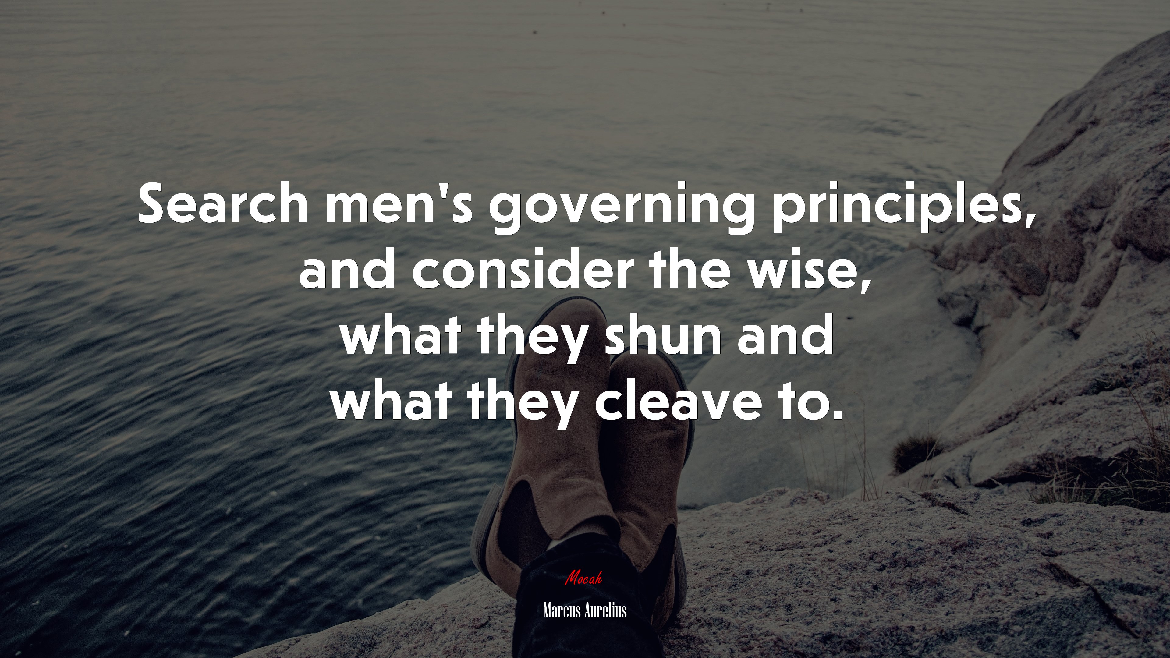 Search men’s governing principles, and consider the wise, what they shun and what they cleave to. | Marcus Aurelius quote HD Wallpaper
