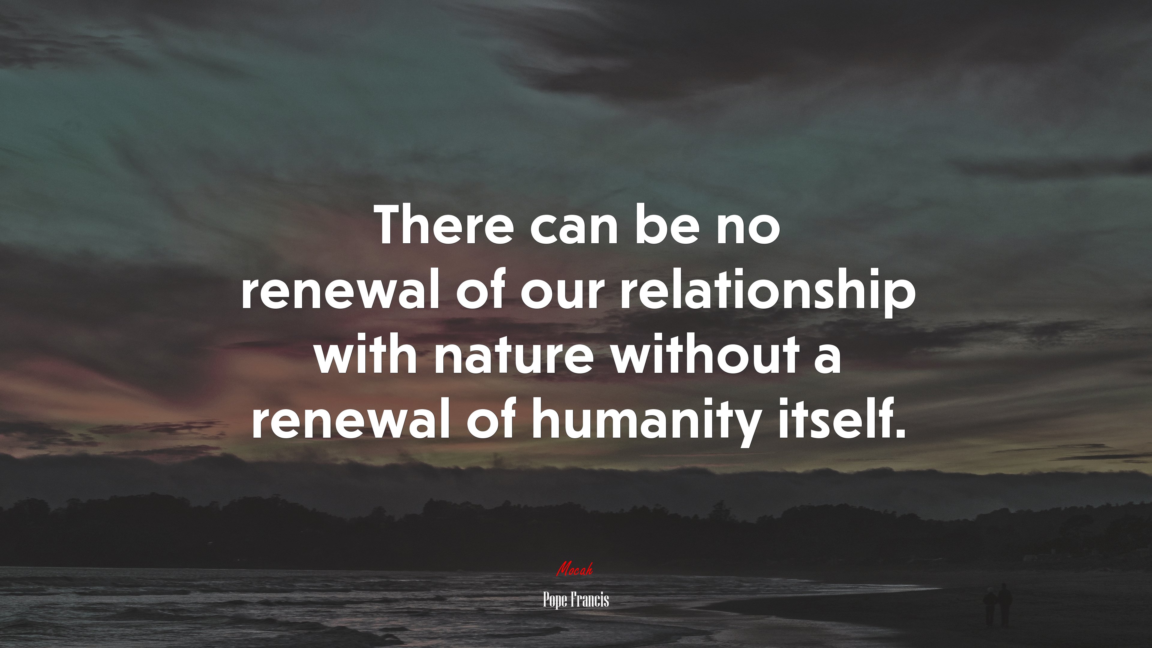 There can be no renewal of our relationship with nature without a renewal of humanity itself. | Pope Francis quote HD Wallpaper