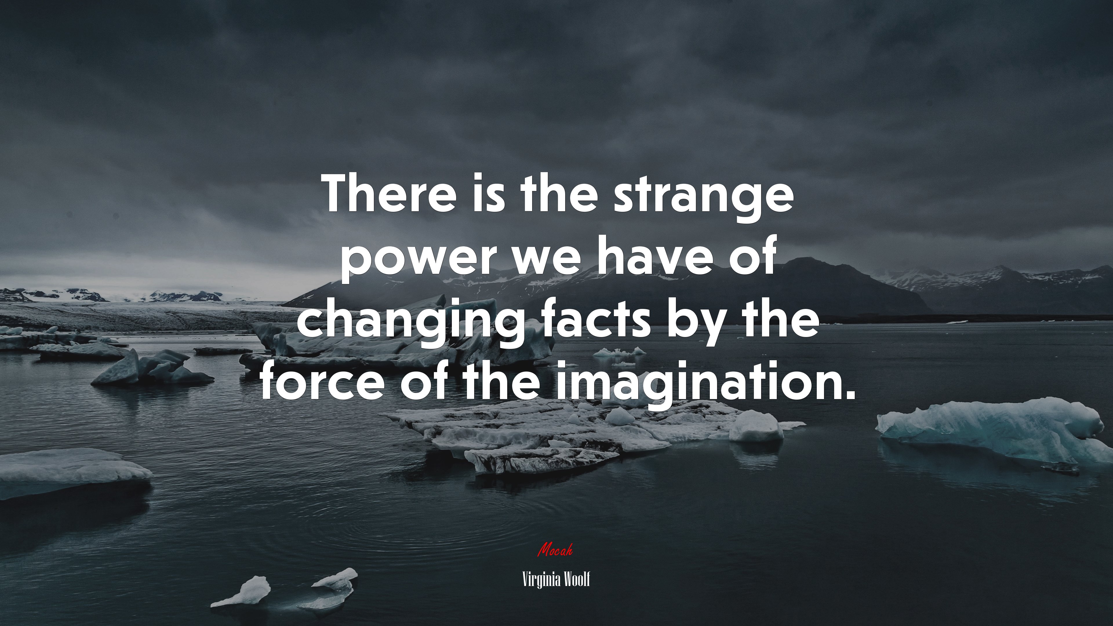 There is the strange power we have of changing facts by the force of the imagination. | Virginia Woolf quote HD Wallpaper