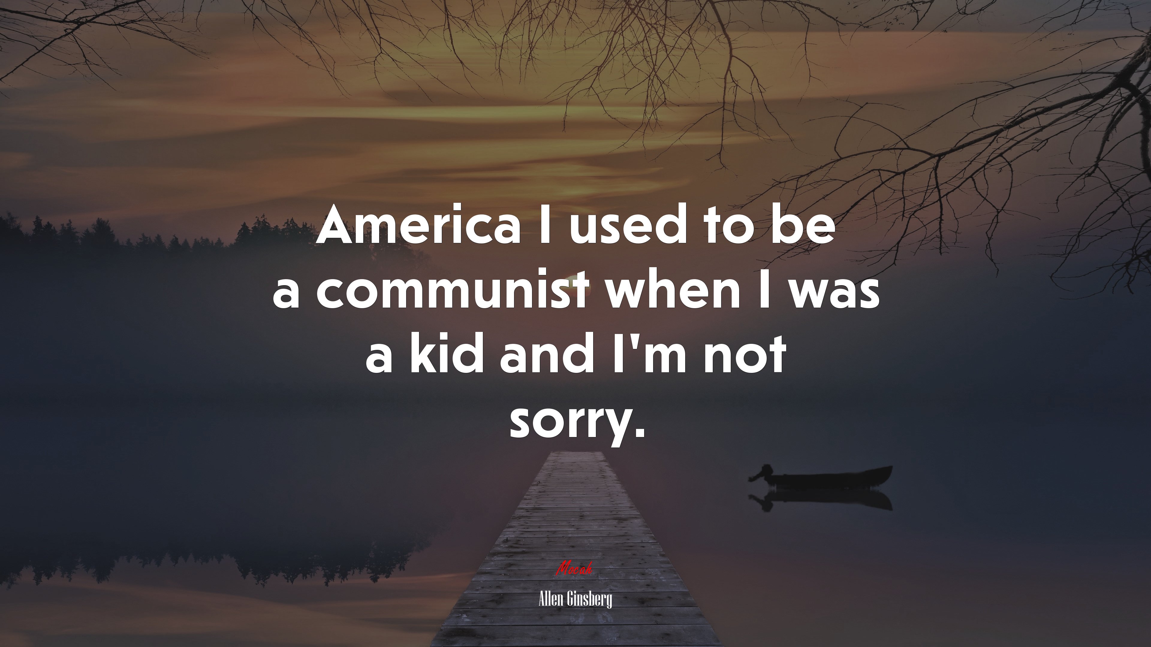 America I used to be a communist when I was a kid and I’m not sorry. | Allen Ginsberg quote HD Wallpaper