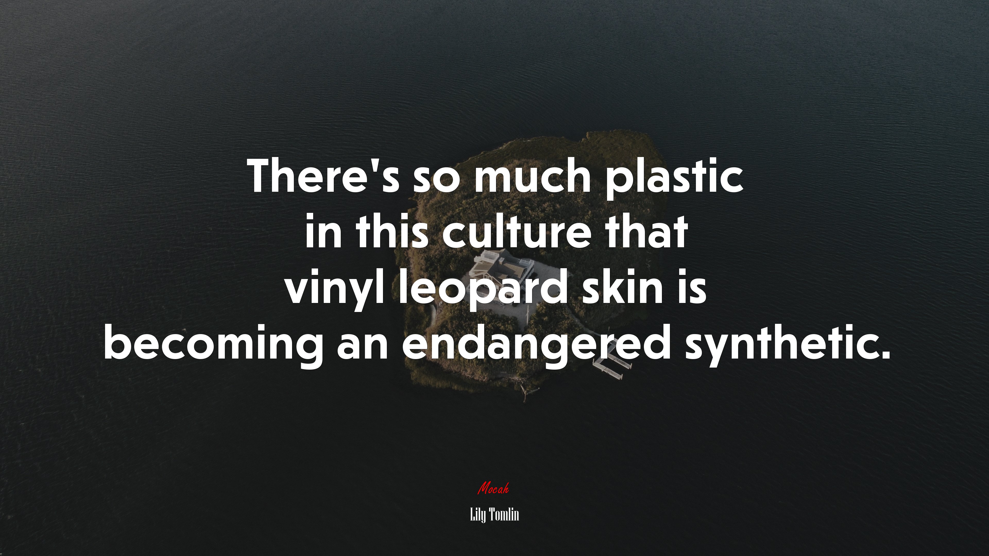 There’s so much plastic in this culture that vinyl leopard skin is becoming an endangered synthetic. | Lily Tomlin quote HD Wallpaper