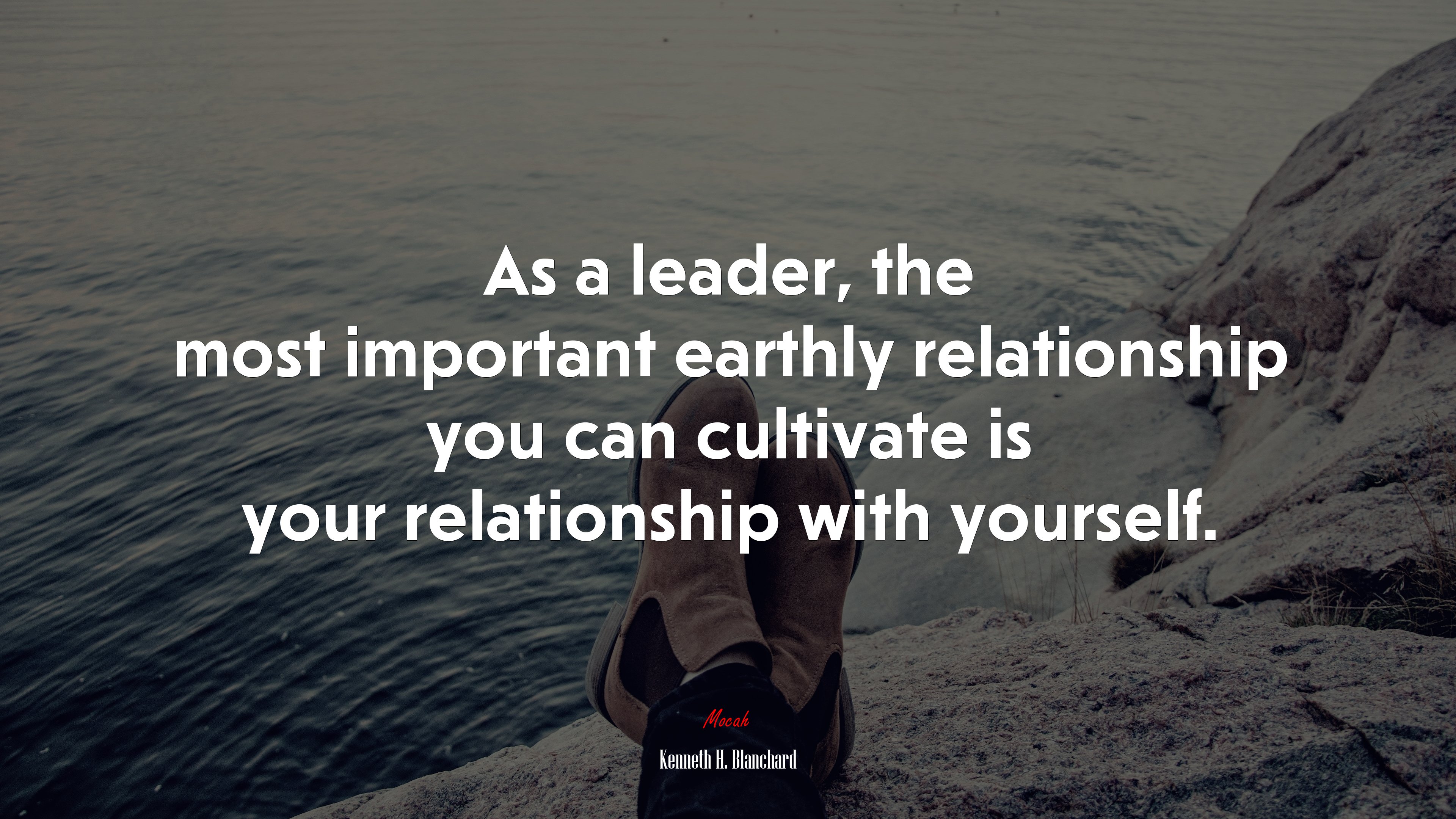As a leader, the most important earthly relationship you can cultivate is your relationship with yourself. | Kenneth H. Blanchard quote HD Wallpaper