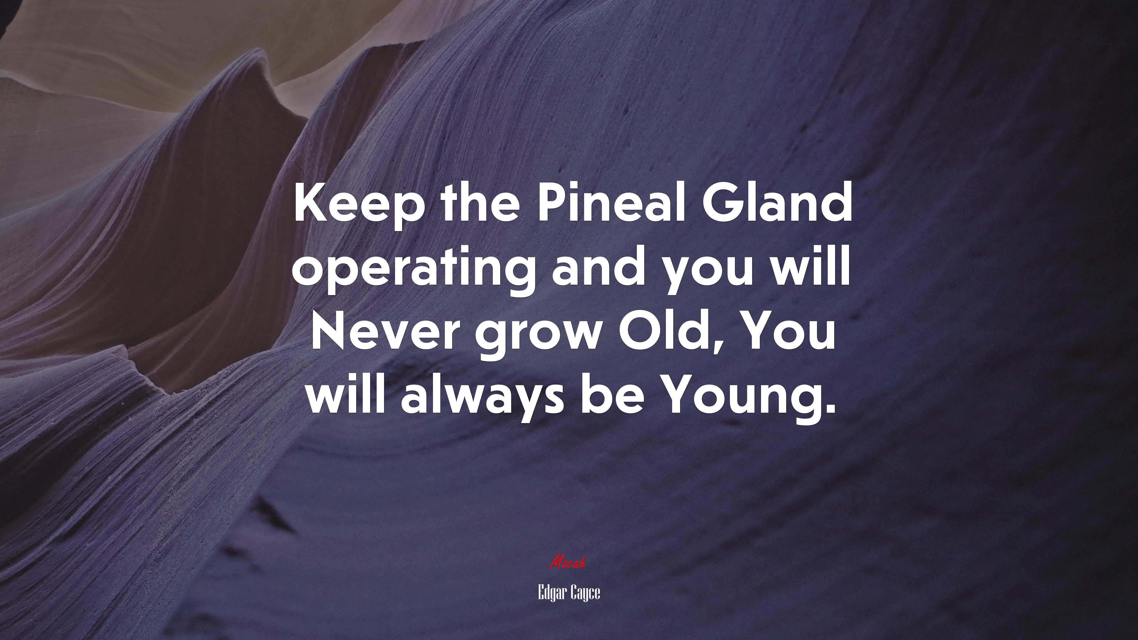 Keep the Pineal Gland operating and you will Never grow Old, You will always be Young. | Edgar Cayce quote HD Wallpaper
