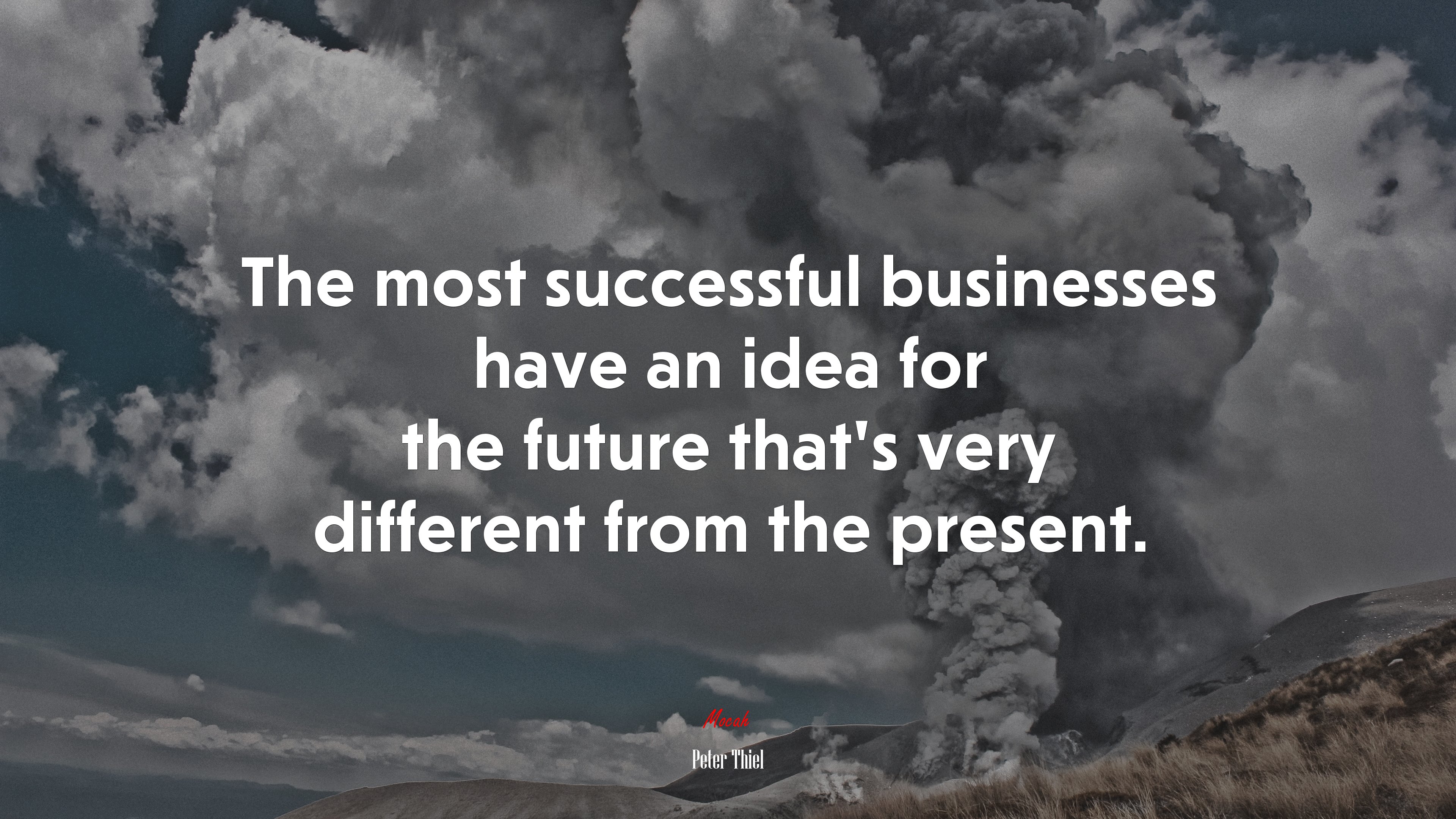 The most successful businesses have an idea for the future that’s very different from the present. | Peter Thiel quote HD Wallpaper