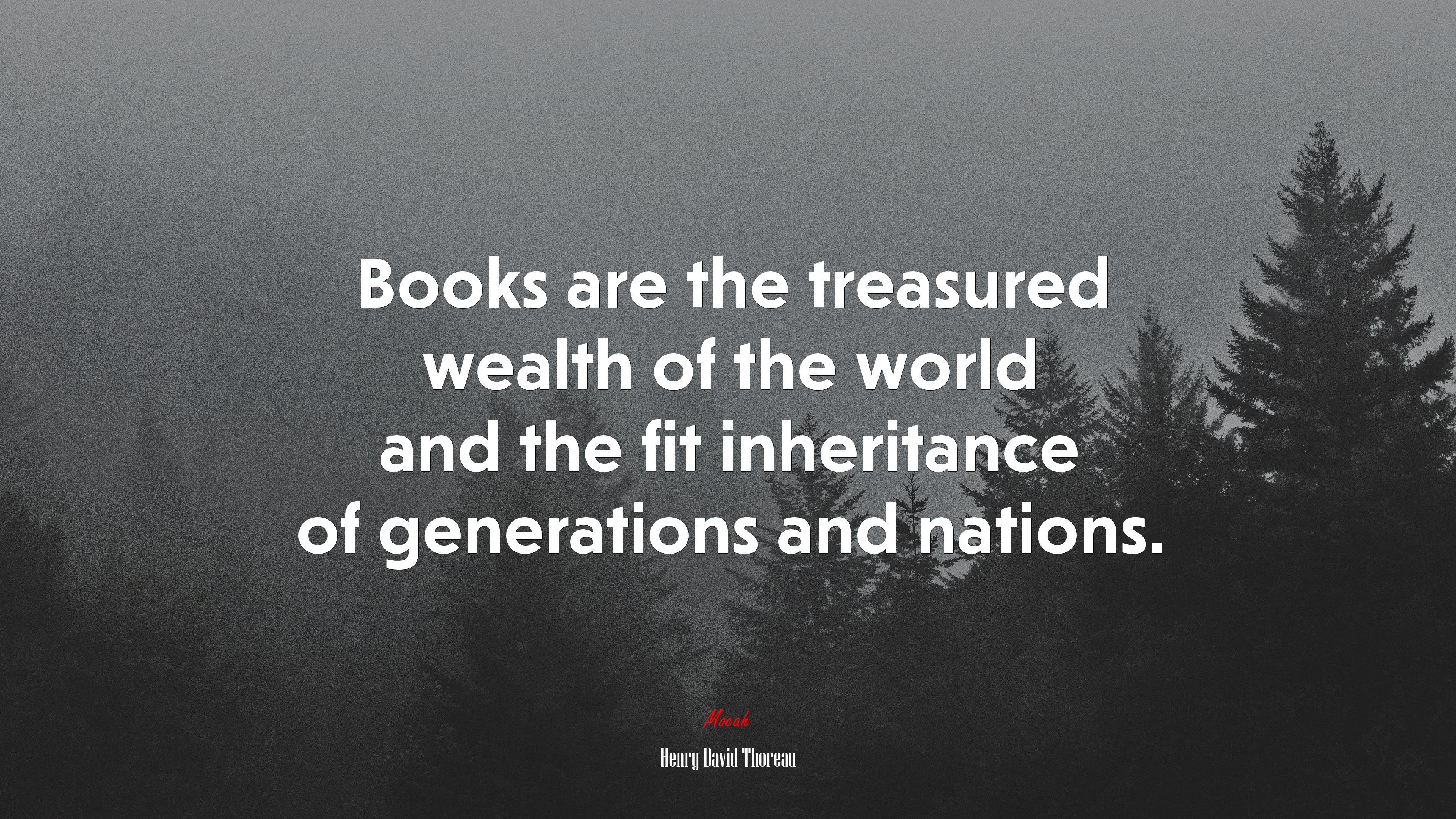 Books are the treasured wealth of the world and the fit inheritance of generations and nations. | Henry David Thoreau quote HD Wallpaper