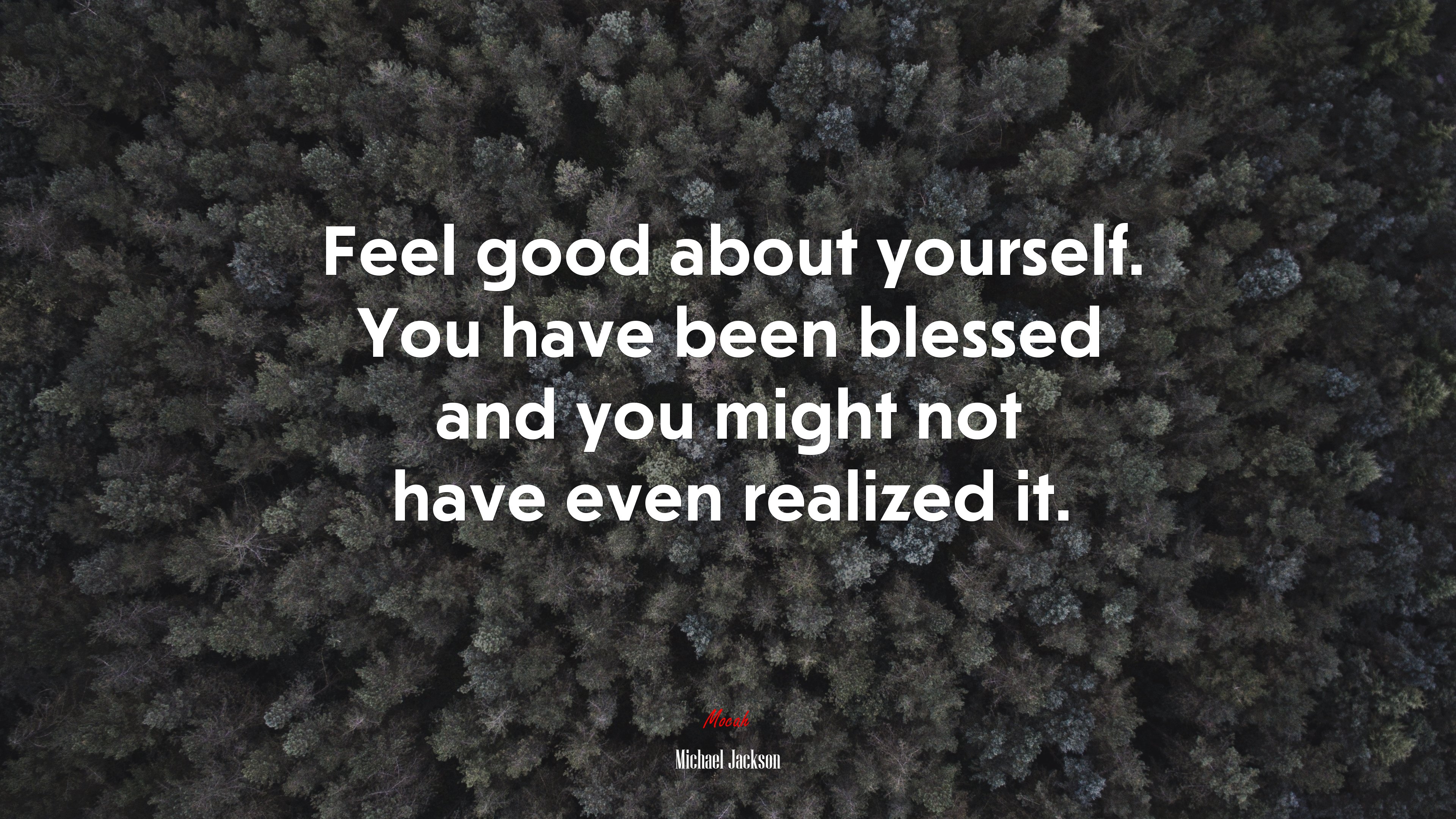 Feel good about yourself. You have been blessed and you might not have even realized it. | Michael Jackson quote HD Wallpaper