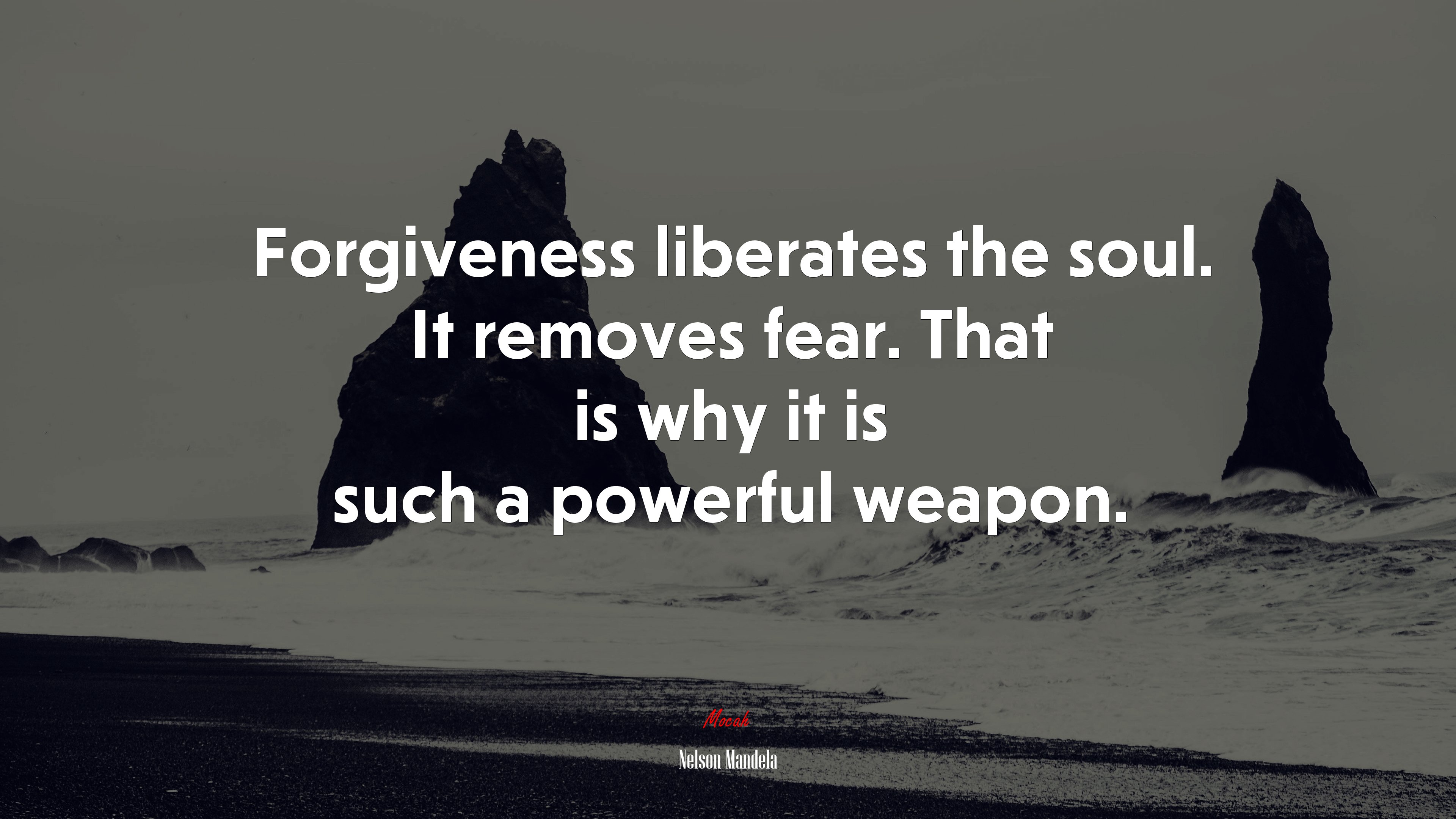 Forgiveness liberates the soul. It removes fear. That is why it is such a powerful weapon. | Nelson Mandela quote HD Wallpaper