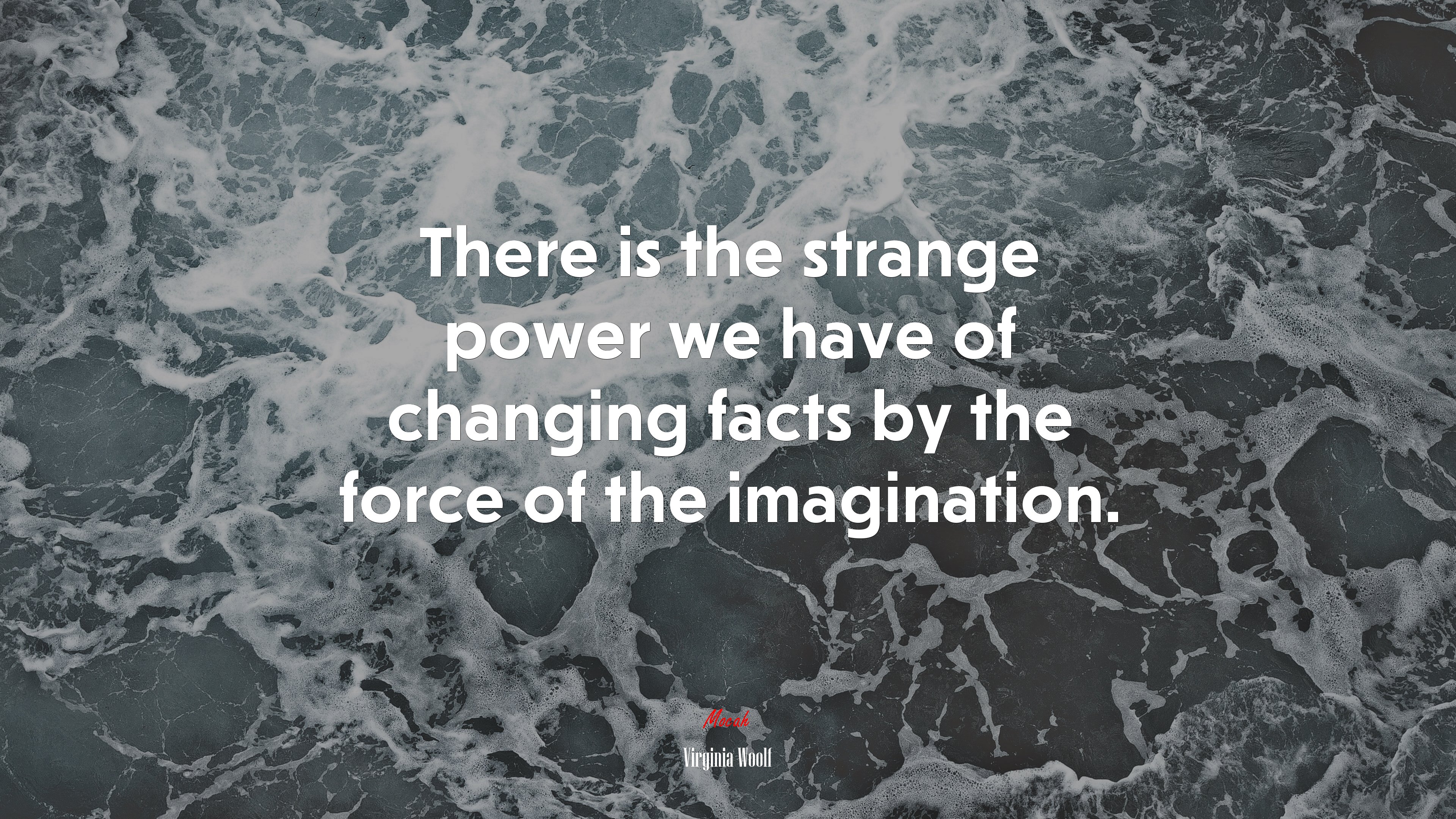 There is the strange power we have of changing facts by the force of the imagination. | Virginia Woolf quote HD Wallpaper