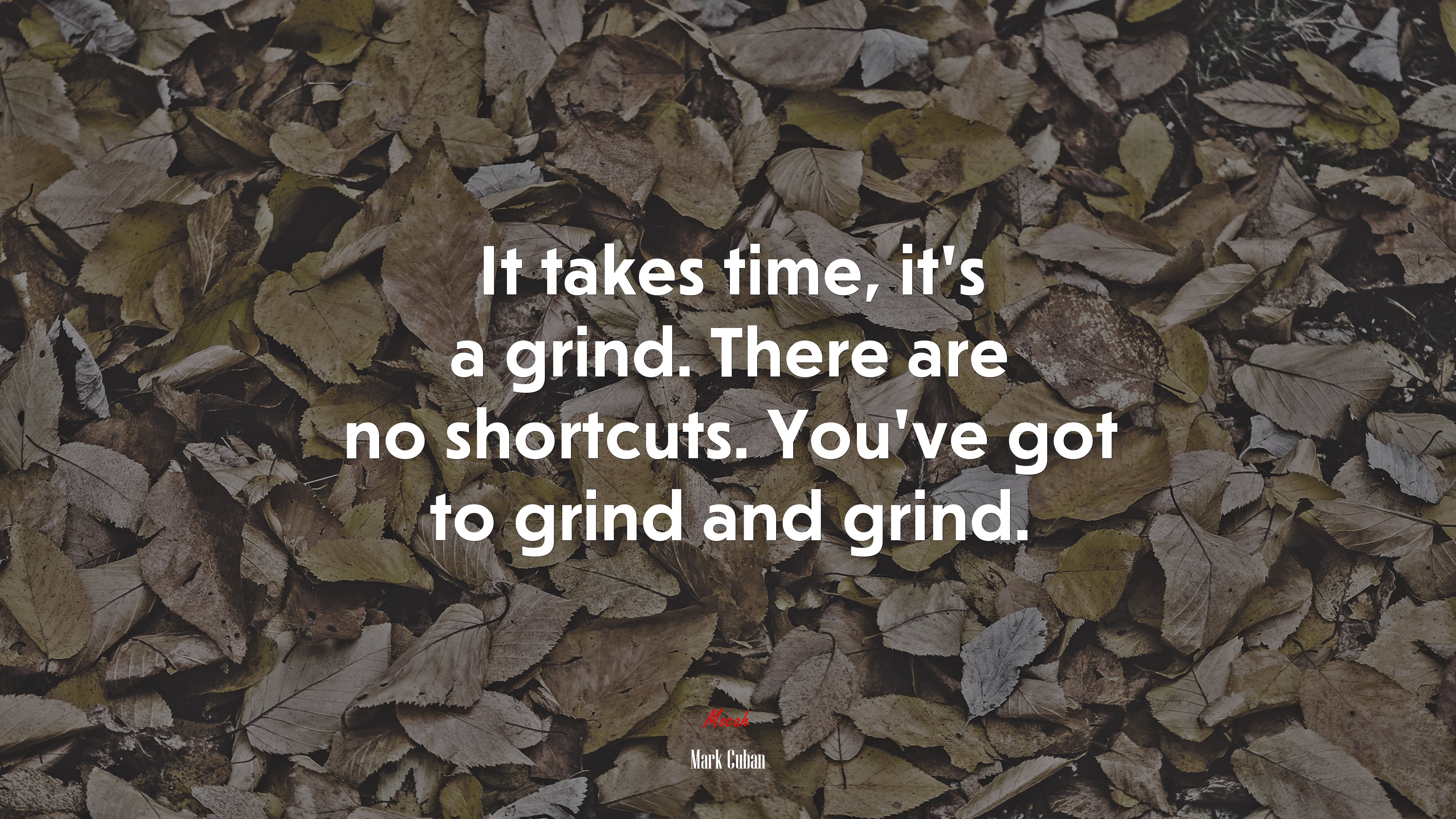 It takes time, it’s a grind. There are no shortcuts. You’ve got to grind and grind. | Mark Cuban quote HD Wallpaper