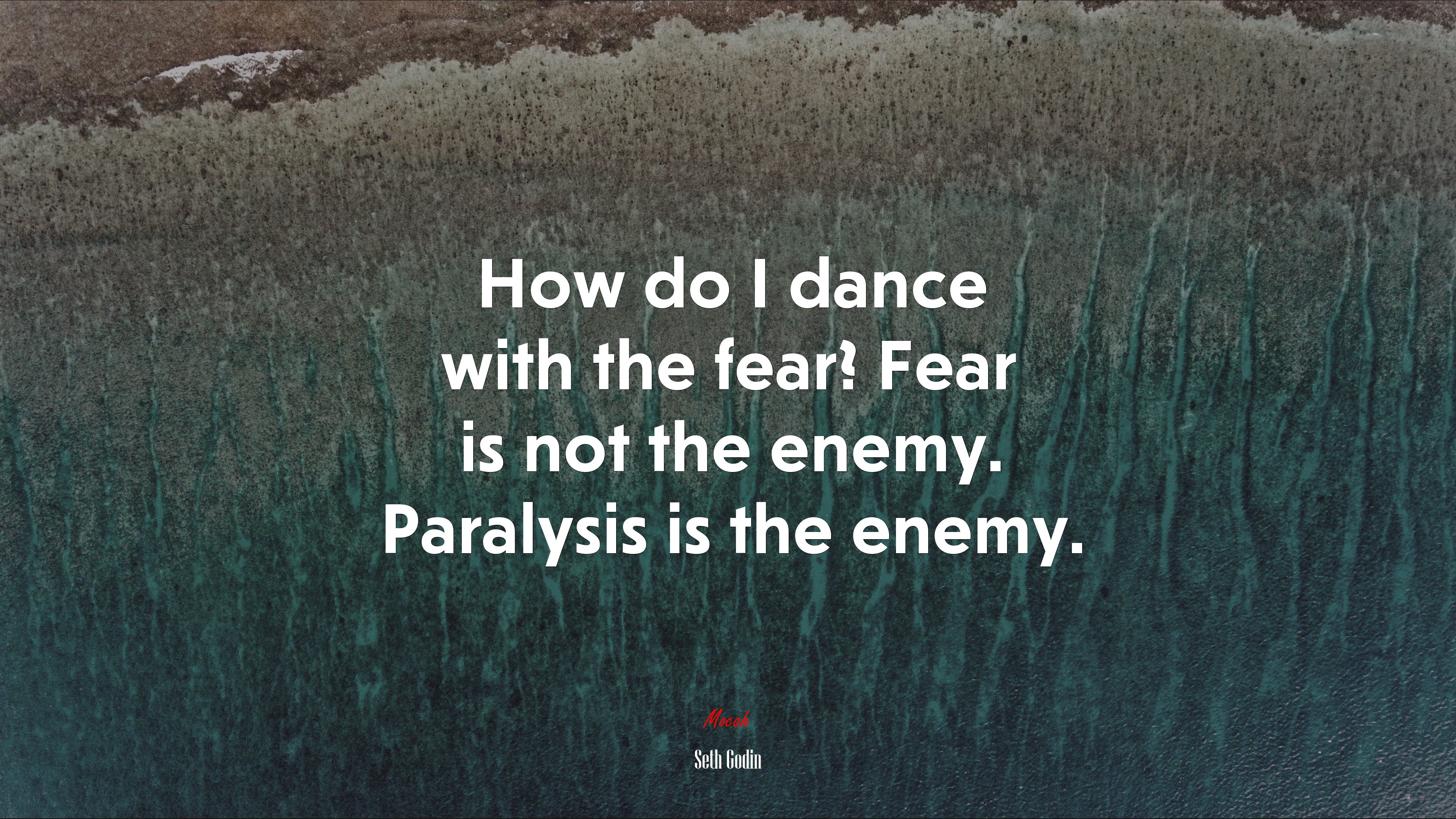 How do I dance with the fear? Fear is not the enemy. Paralysis is the enemy. | Seth Godin quote HD Wallpaper