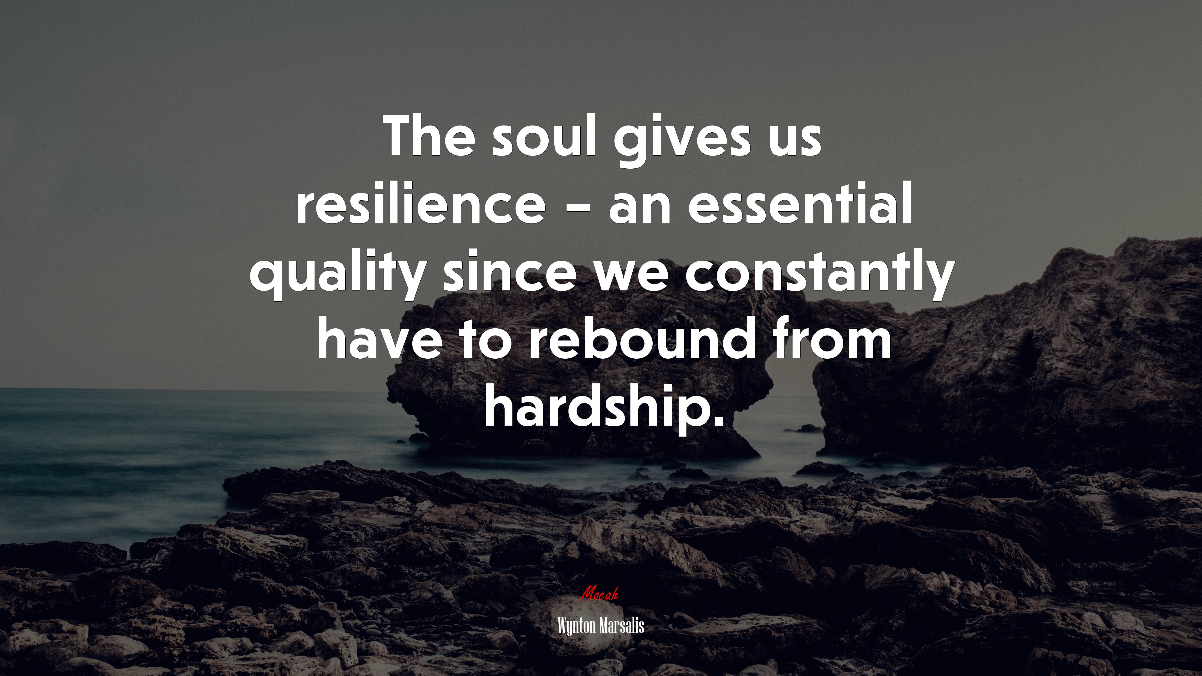 The soul gives us resilience – an essential quality since we constantly have to rebound from hardship. | Wynton Marsalis quote HD Wallpaper