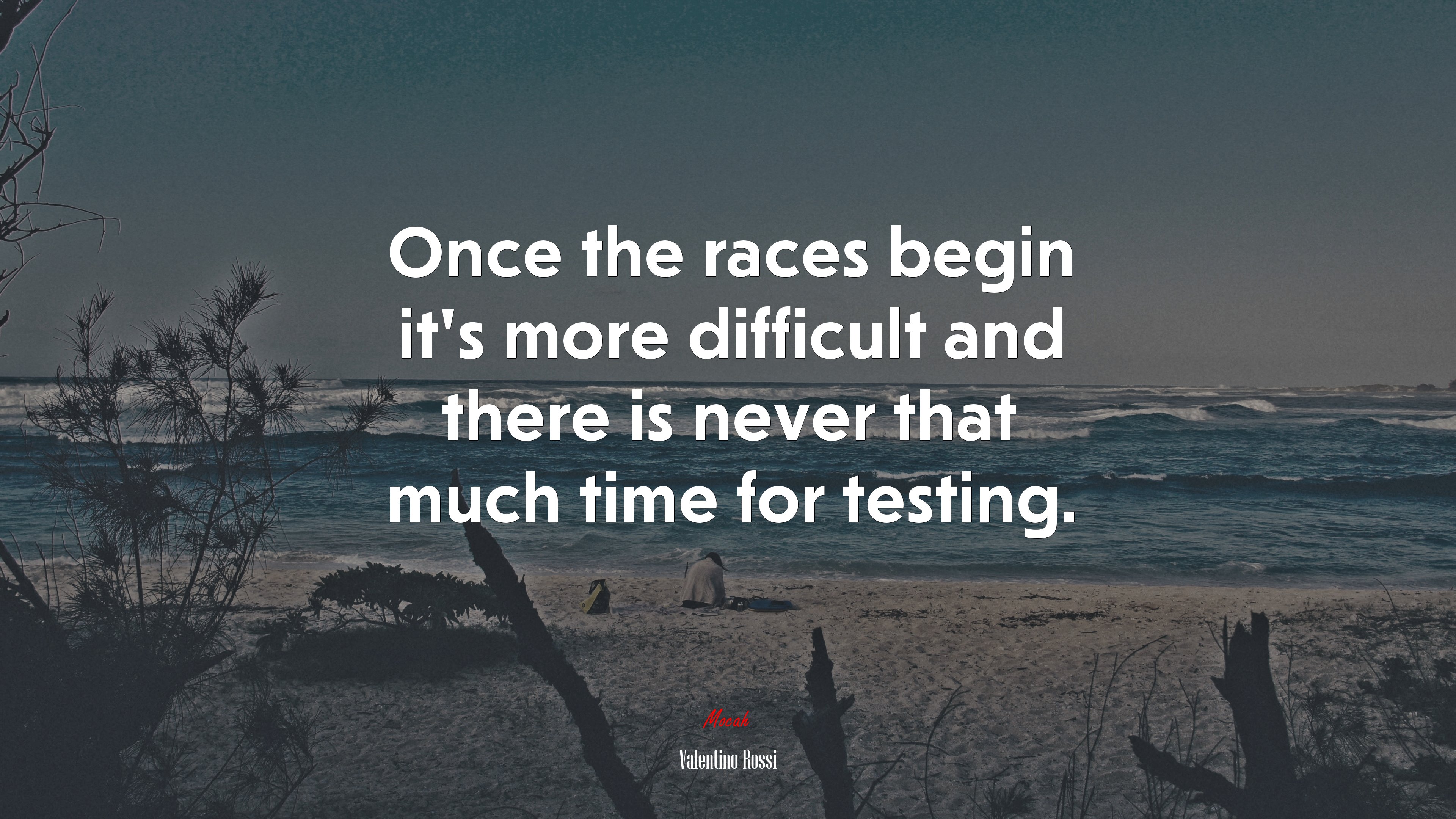 Once the races begin it’s more difficult and there is never that much time for testing. | Valentino Rossi quote HD Wallpaper