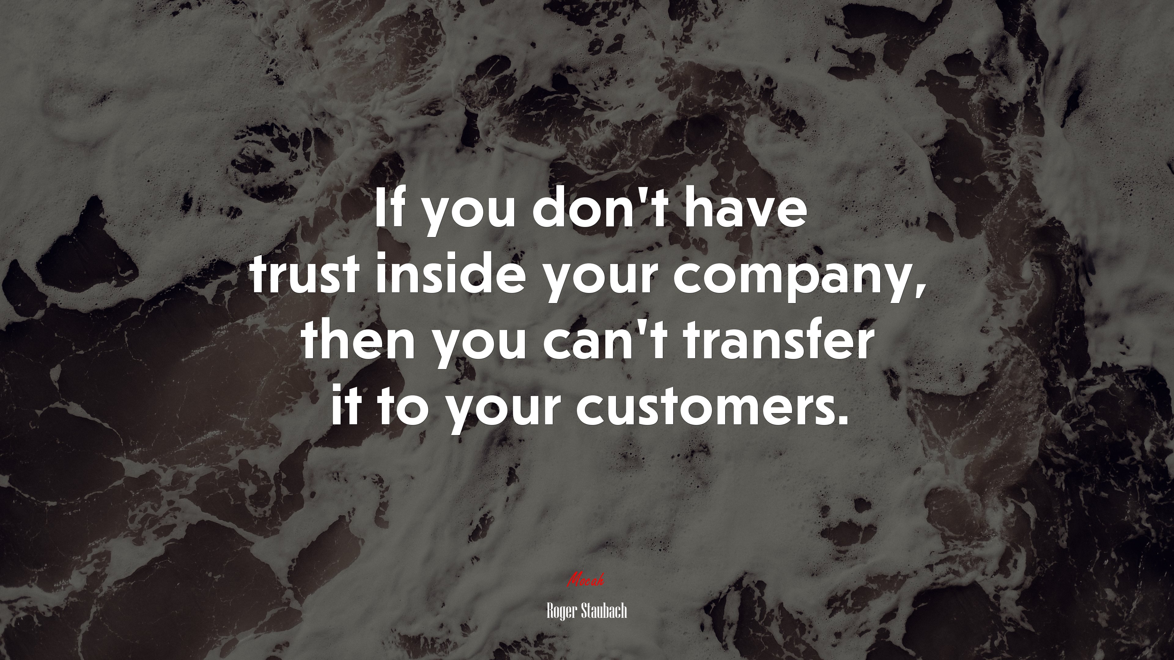If you don’t have trust inside your company, then you can’t transfer it to your customers. | Roger Staubach quote HD Wallpaper