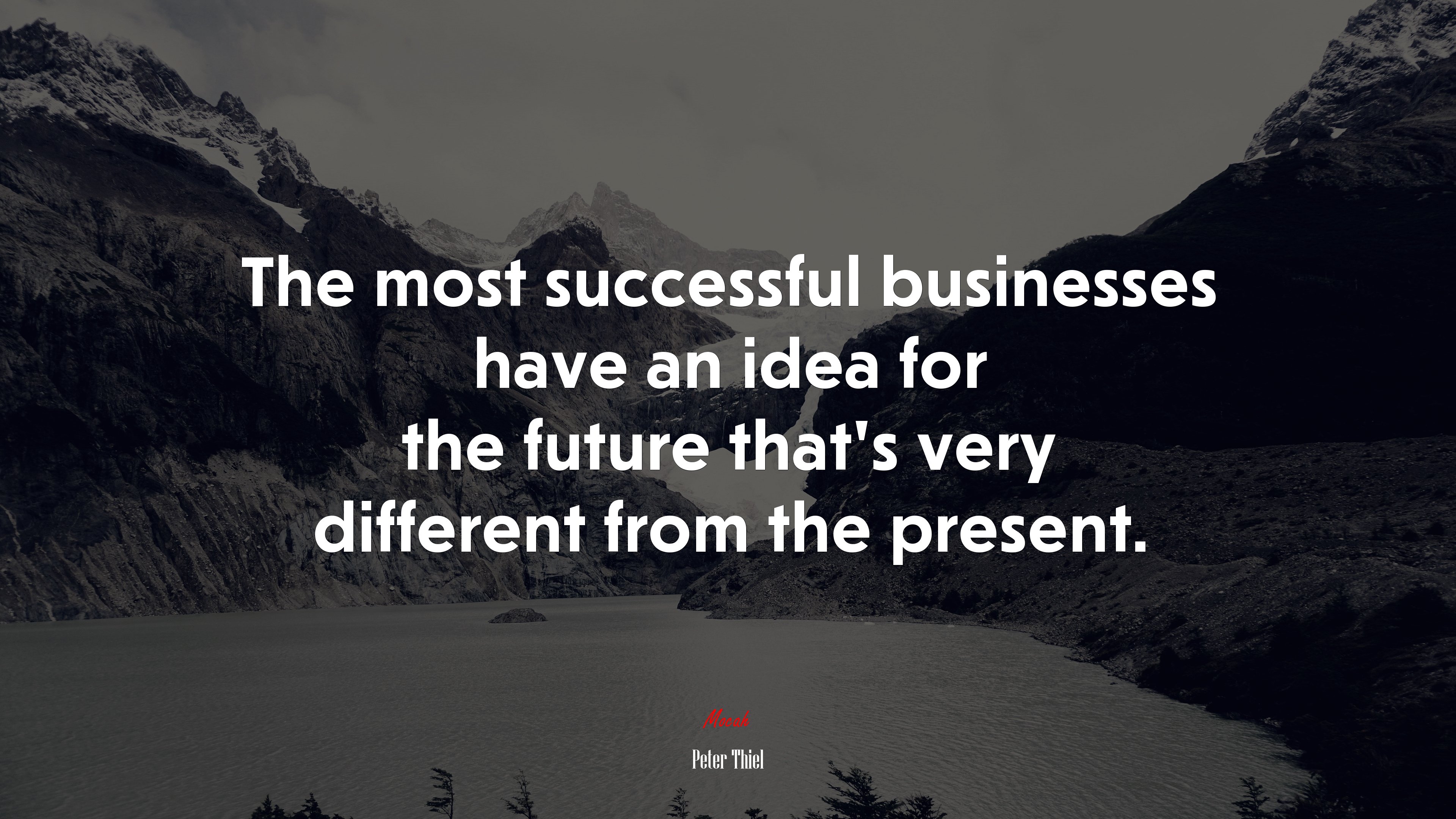 The most successful businesses have an idea for the future that’s very different from the present. | Peter Thiel quote HD Wallpaper