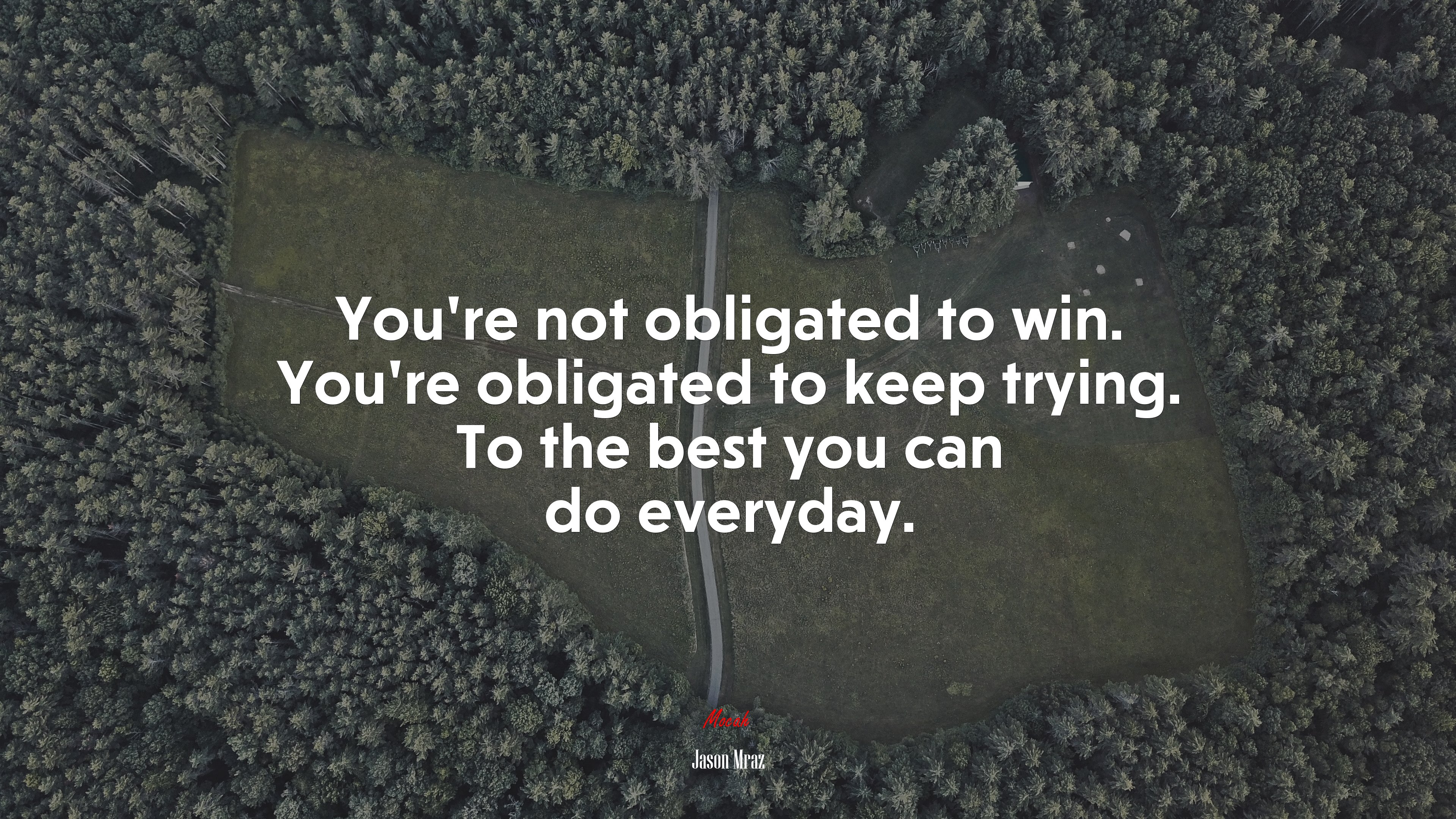 You’re not obligated to win. You’re obligated to keep trying. To the best you can do everyday. | Jason Mraz quote HD Wallpaper