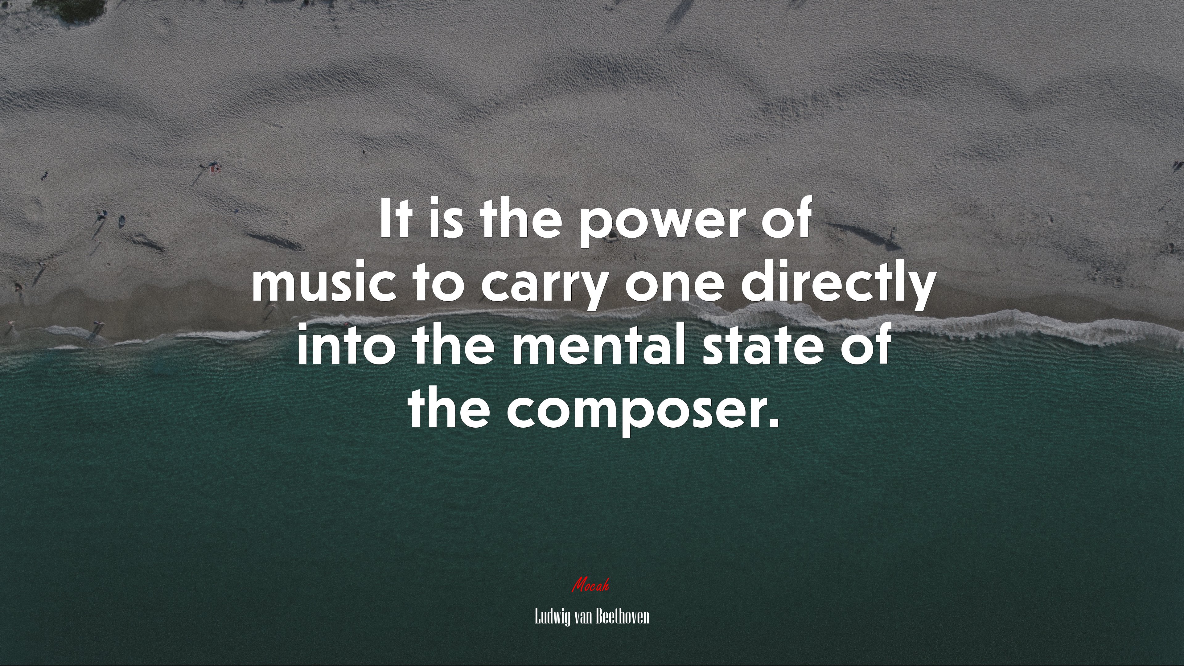 It is the power of music to carry one directly into the mental state of the composer. | Ludwig van Beethoven quote HD Wallpaper