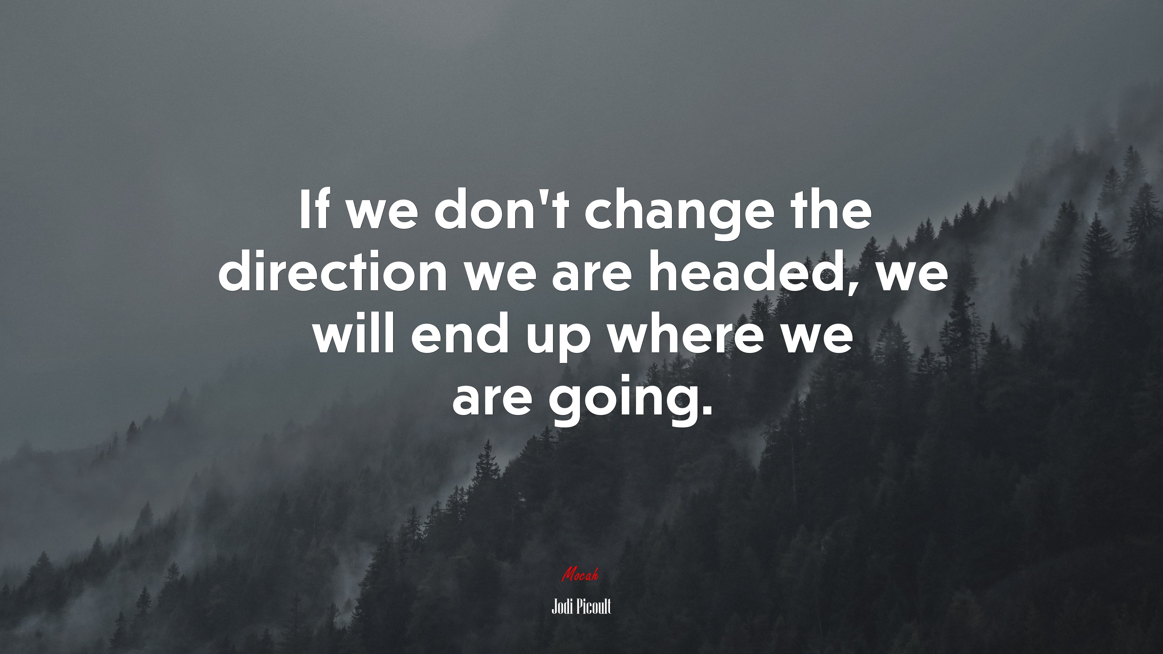 If we don’t change the direction we are headed, we will end up where we are going. | Jodi Picoult quote HD Wallpaper