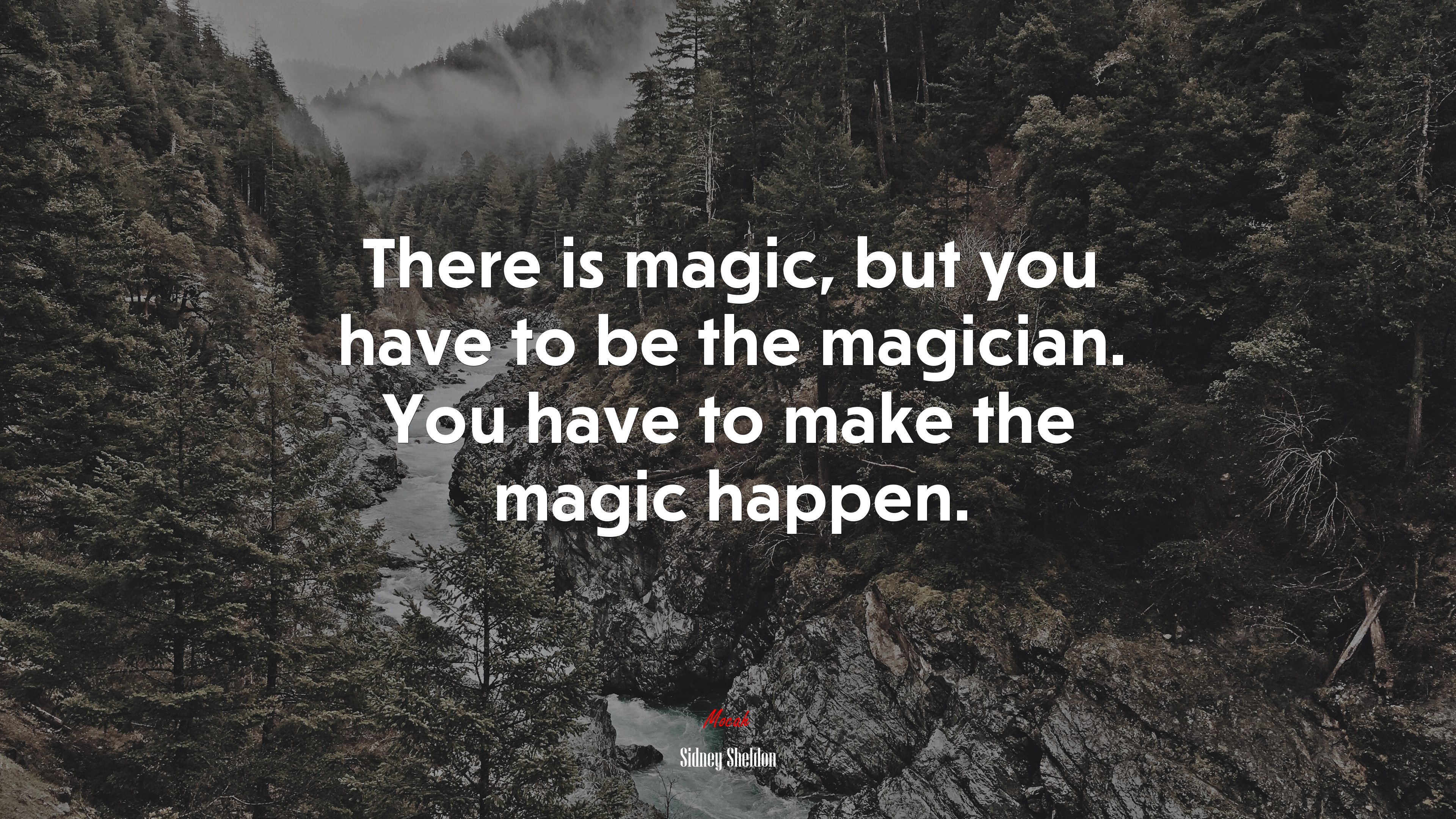 There is magic, but you have to be the magician. You have to make the magic happen. | Sidney Sheldon quote HD Wallpaper