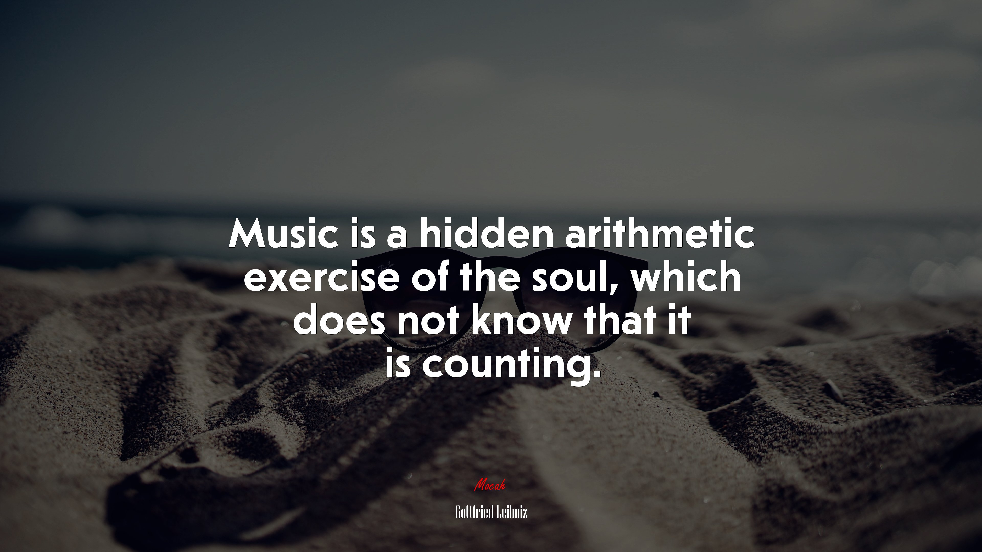 Music is a hidden arithmetic exercise of the soul, which does not know that it is counting. | Gottfried Leibniz quote HD Wallpaper