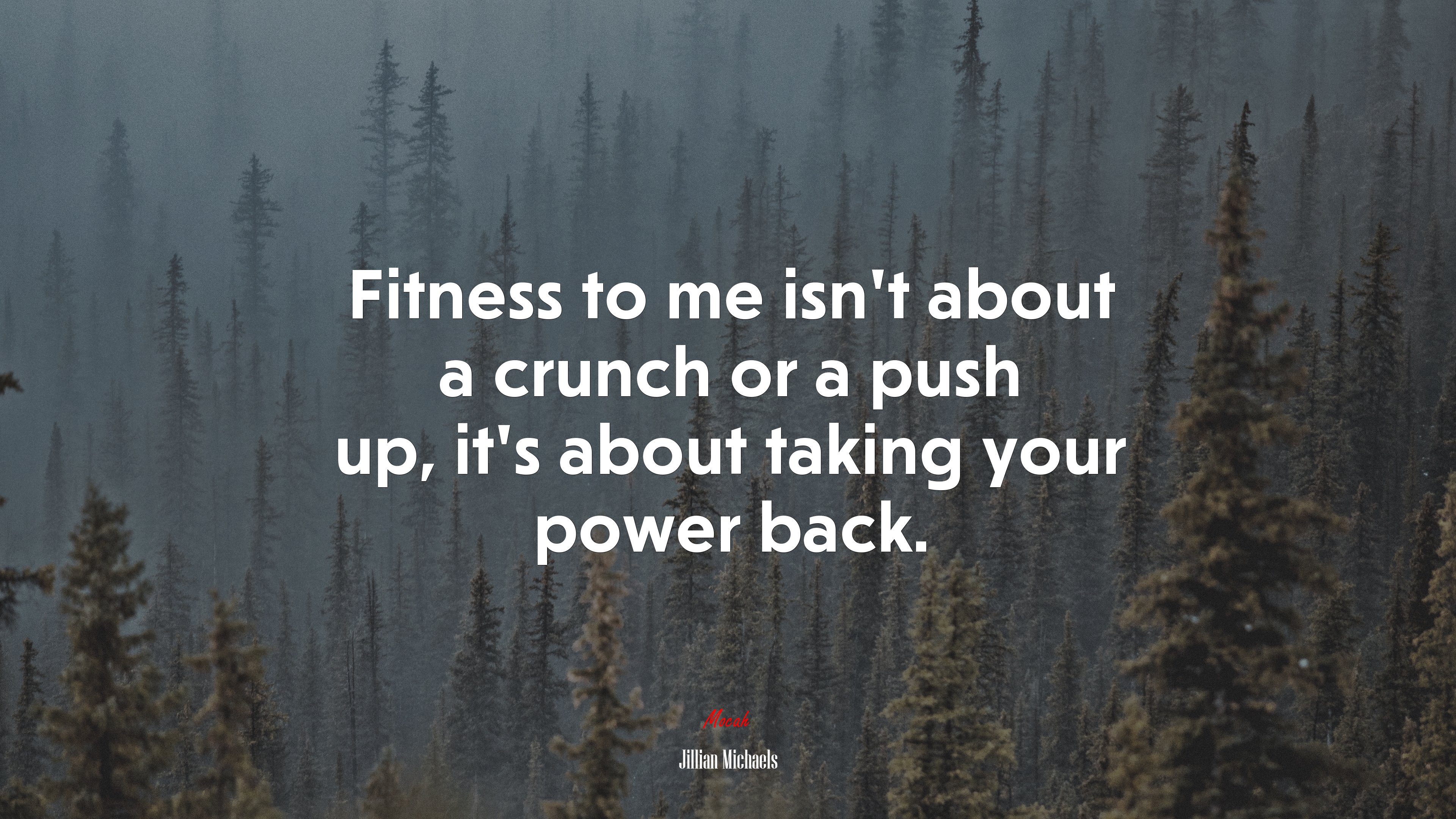 Fitness to me isn’t about a crunch or a push up, it’s about taking your power back. | Jillian Michaels quote HD Wallpaper
