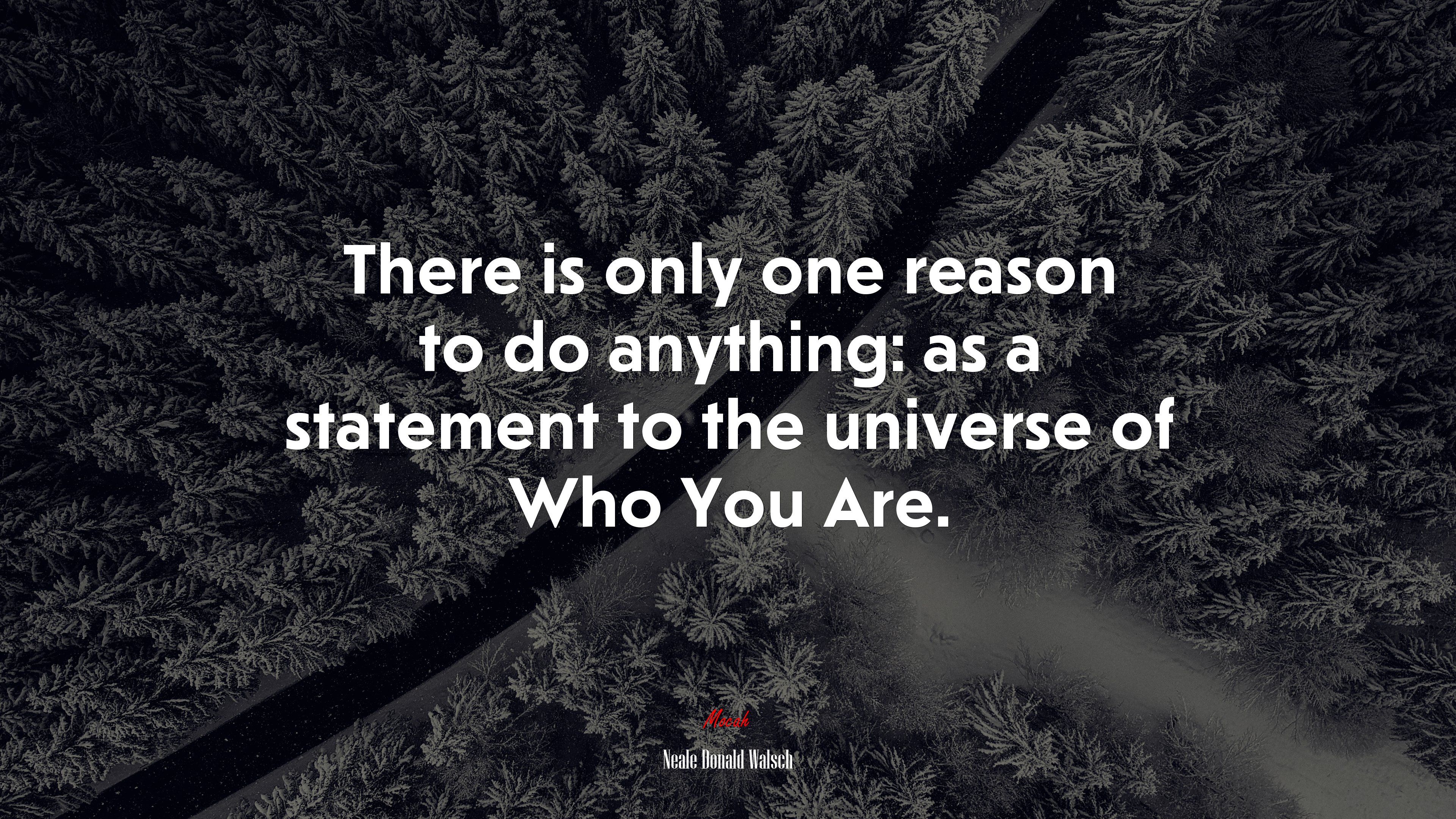 There is only one reason to do anything: as a statement to the universe of Who You Are. | Neale Donald Walsch quote HD Wallpaper
