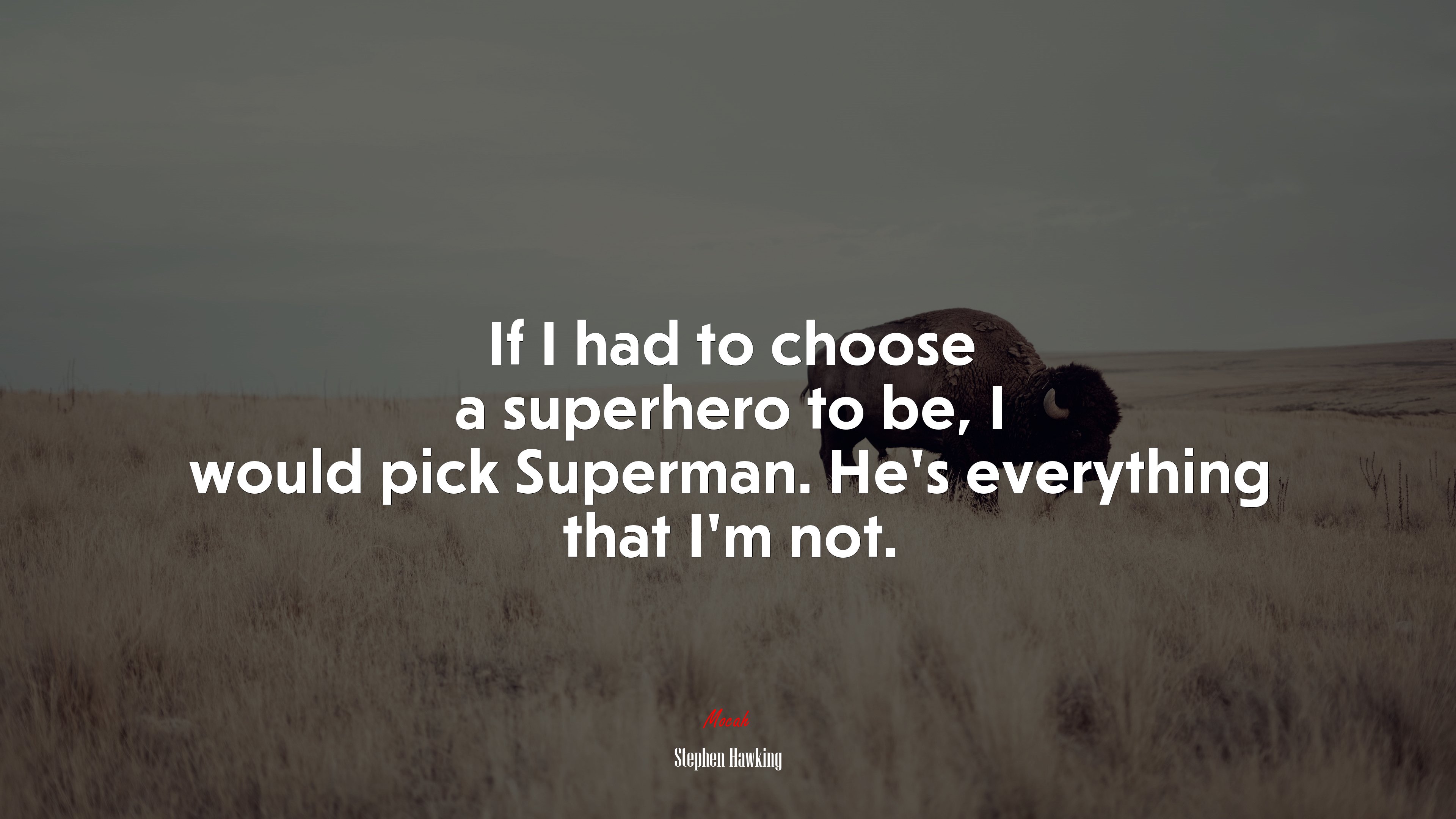 If I had to choose a superhero to be, I would pick Superman. He’s everything that I’m not. | Stephen Hawking quote HD Wallpaper