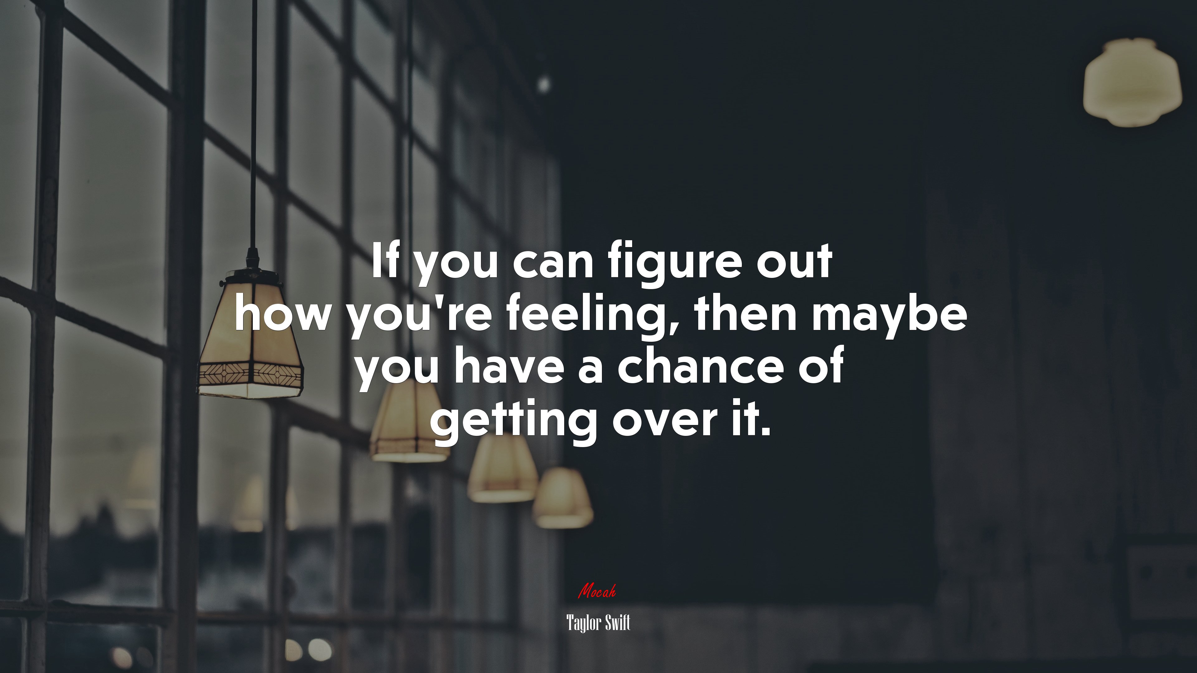If you can figure out how you’re feeling, then maybe you have a chance of getting over it. | Taylor Swift quote HD Wallpaper