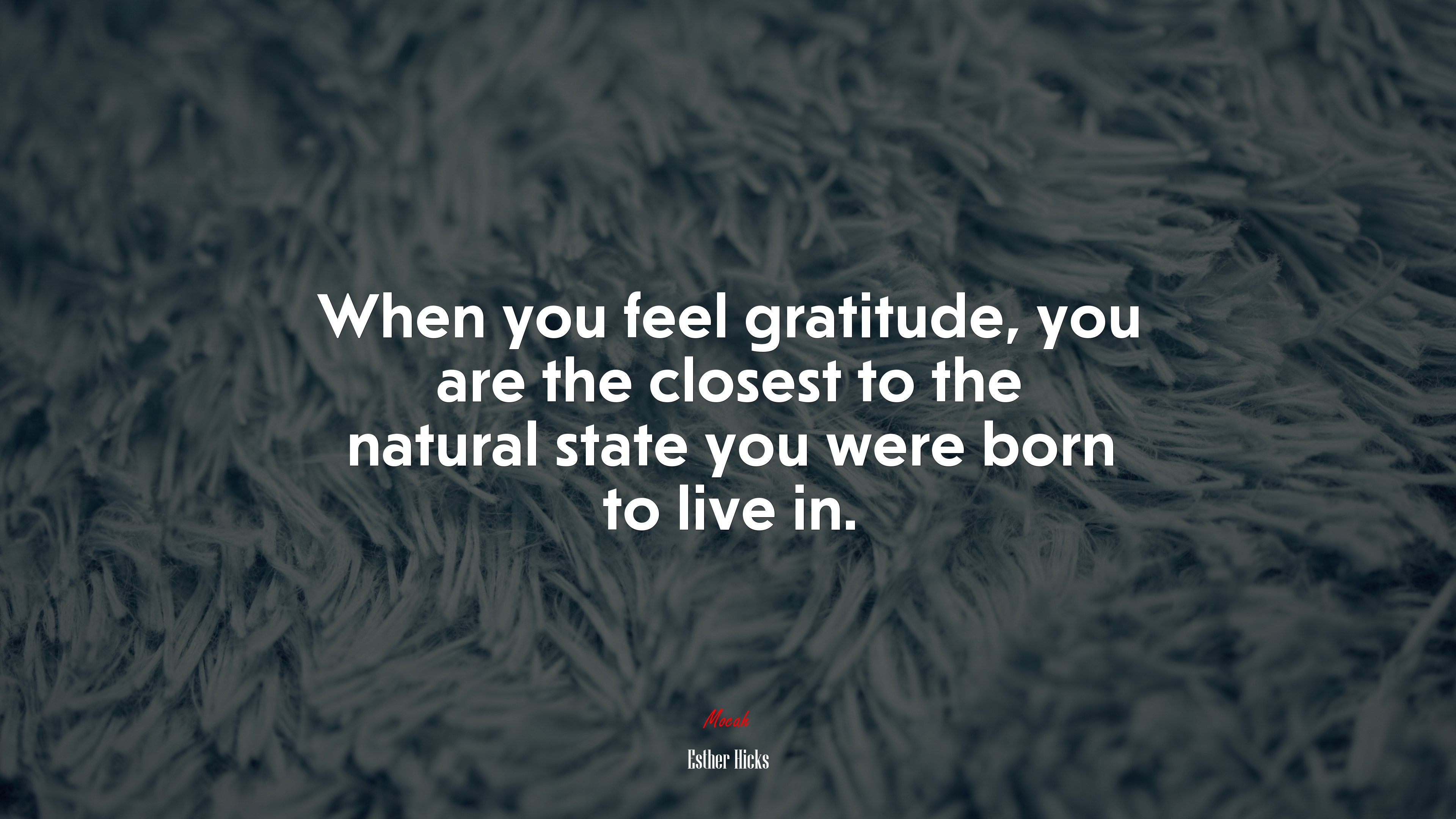 When you feel gratitude, you are the closest to the natural state you were born to live in. | Esther Hicks quote HD Wallpaper