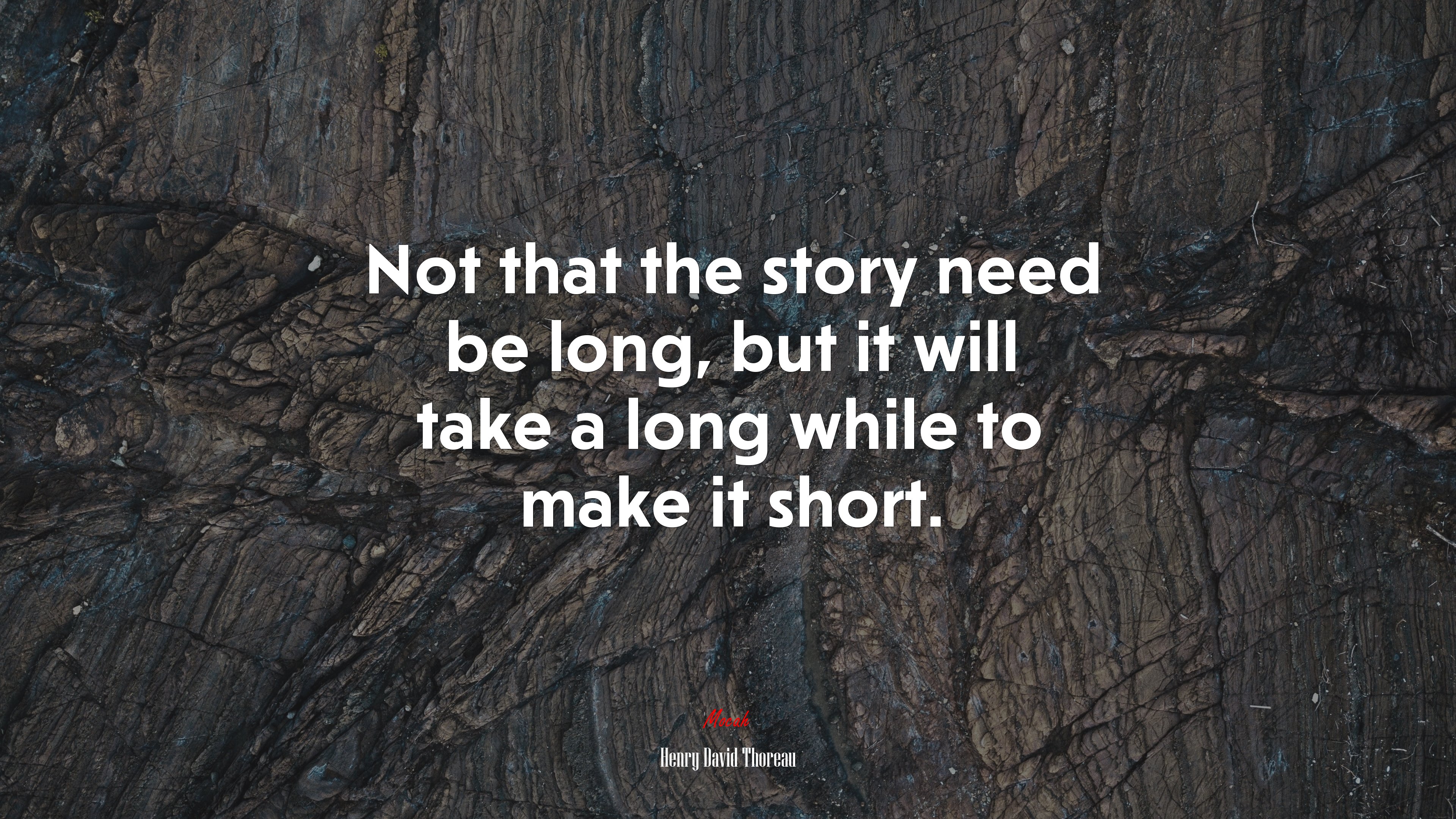 Not that the story need be long, but it will take a long while to make it short. | Henry David Thoreau quote HD Wallpaper