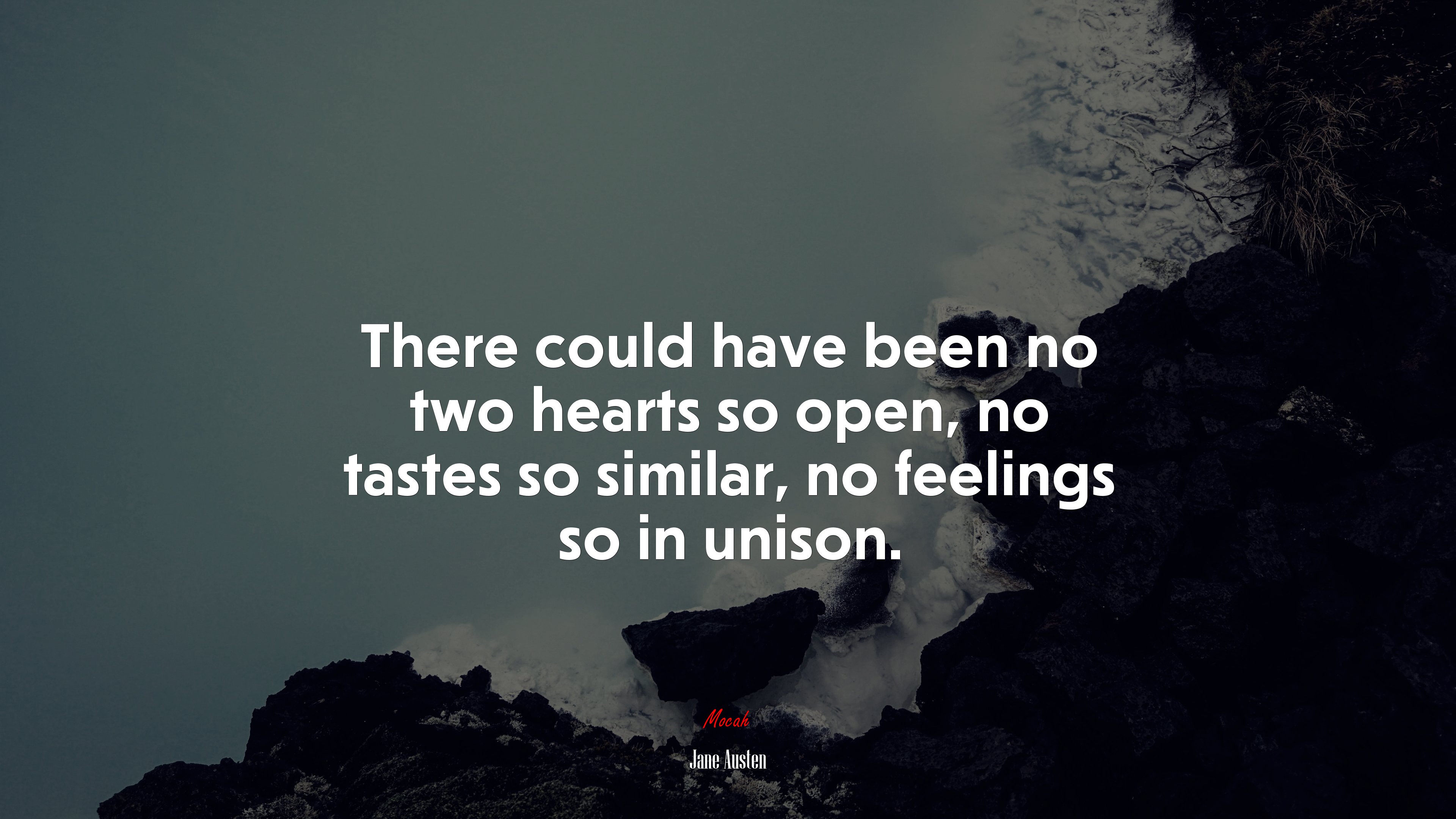 There could have been no two hearts so open, no tastes so similar, no feelings so in unison. | Jane Austen quote HD Wallpaper