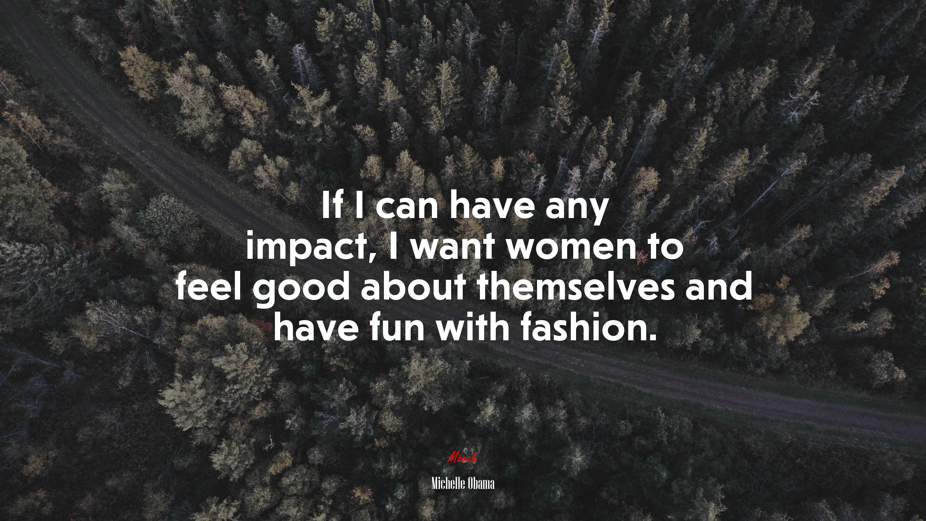 If I can have any impact, I want women to feel good about themselves and have fun with fashion. | Michelle Obama quote HD Wallpaper