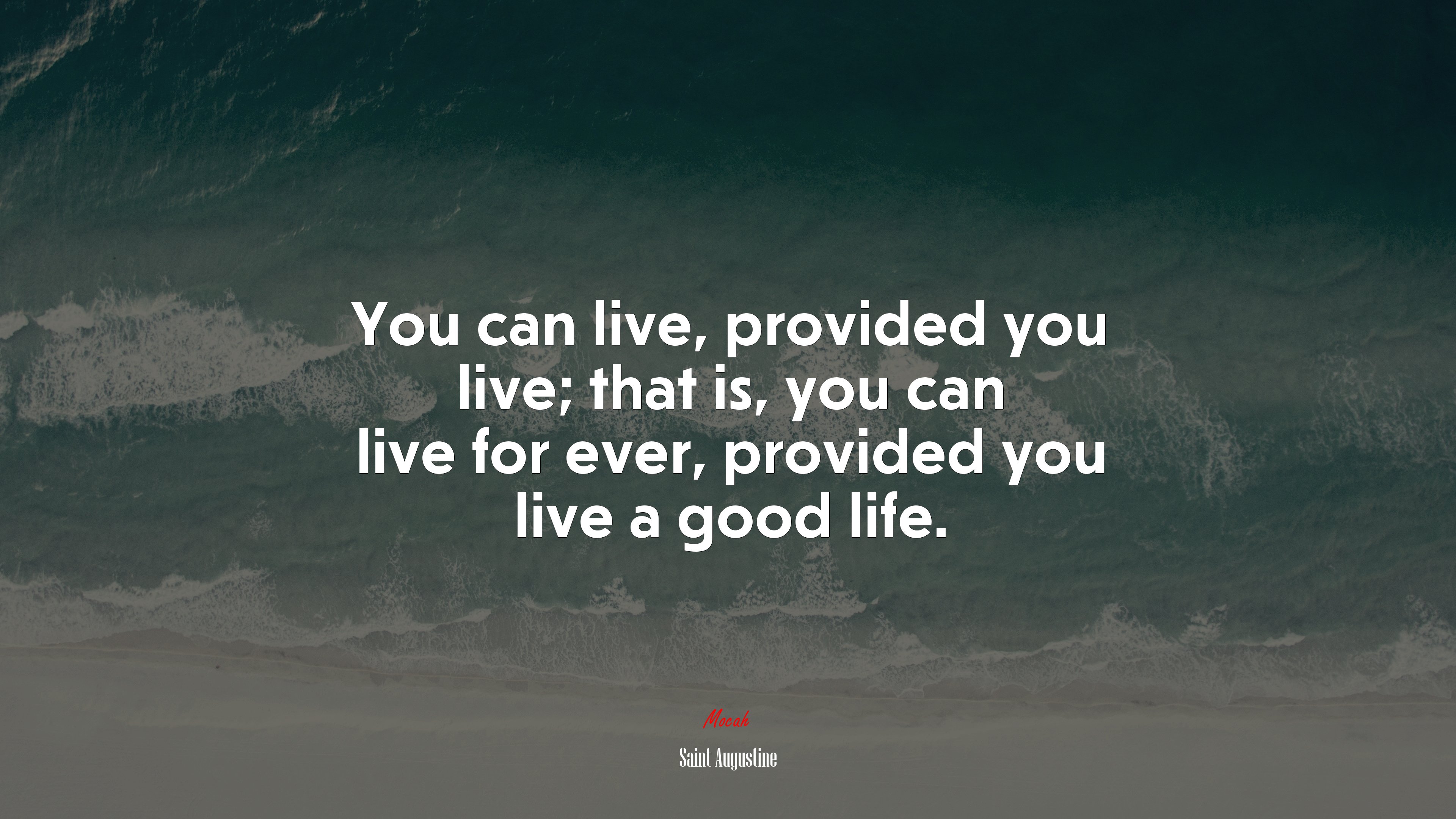You can live, provided you live; that is, you can live for ever, provided you live a good life. | Saint Augustine quote HD Wallpaper