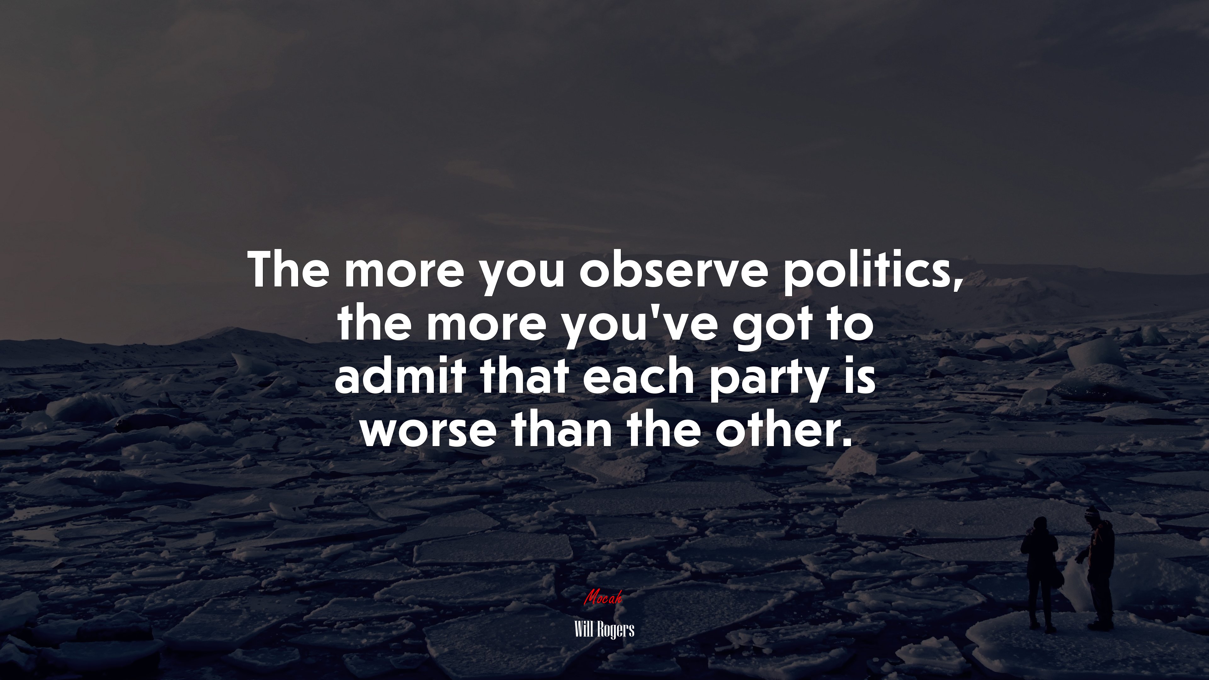 The more you observe politics, the more you’ve got to admit that each party is worse than the other. | Will Rogers quote HD Wallpaper