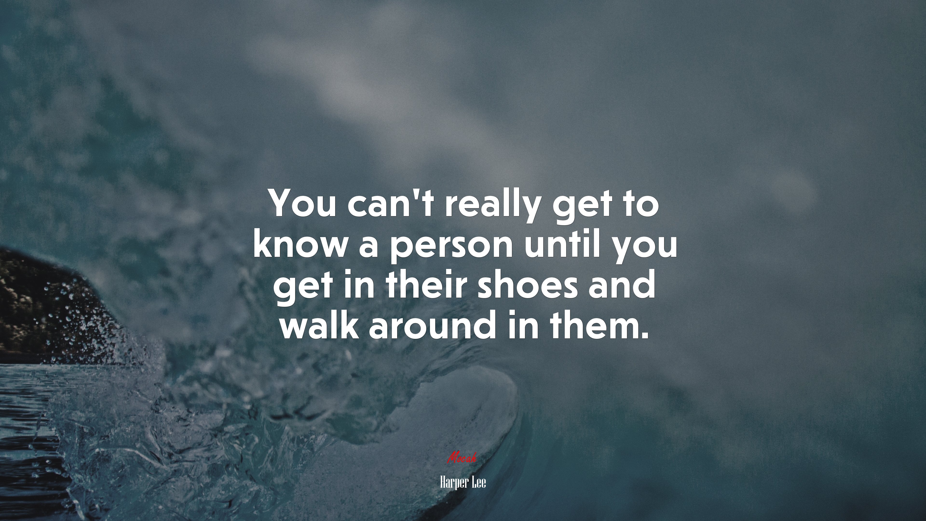 You can’t really get to know a person until you get in their shoes and walk around in them. | Harper Lee quote HD Wallpaper