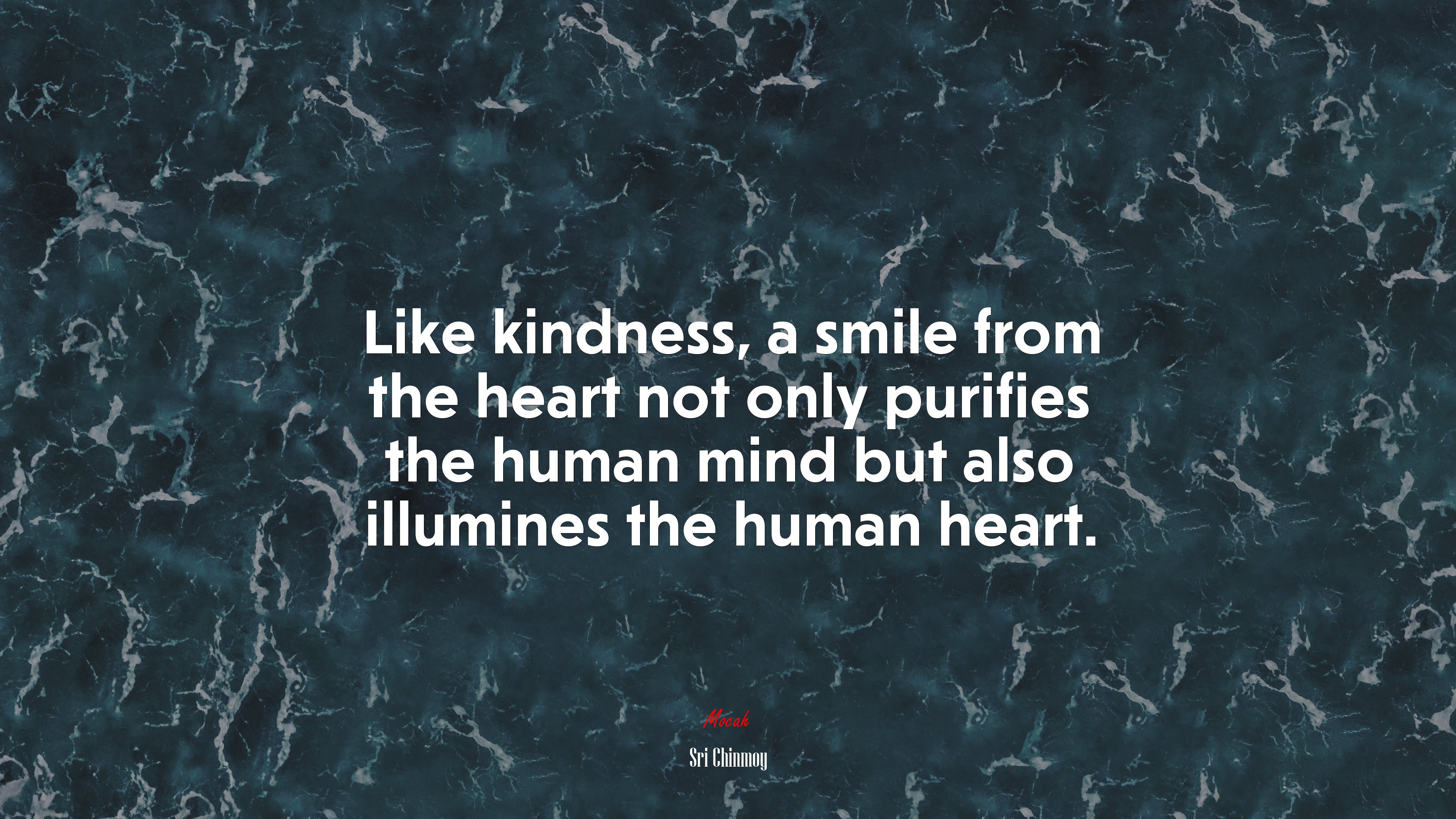 Like kindness, a smile from the heart not only purifies the human mind but also illumines the human heart. | Sri Chinmoy quote HD Wallpaper
