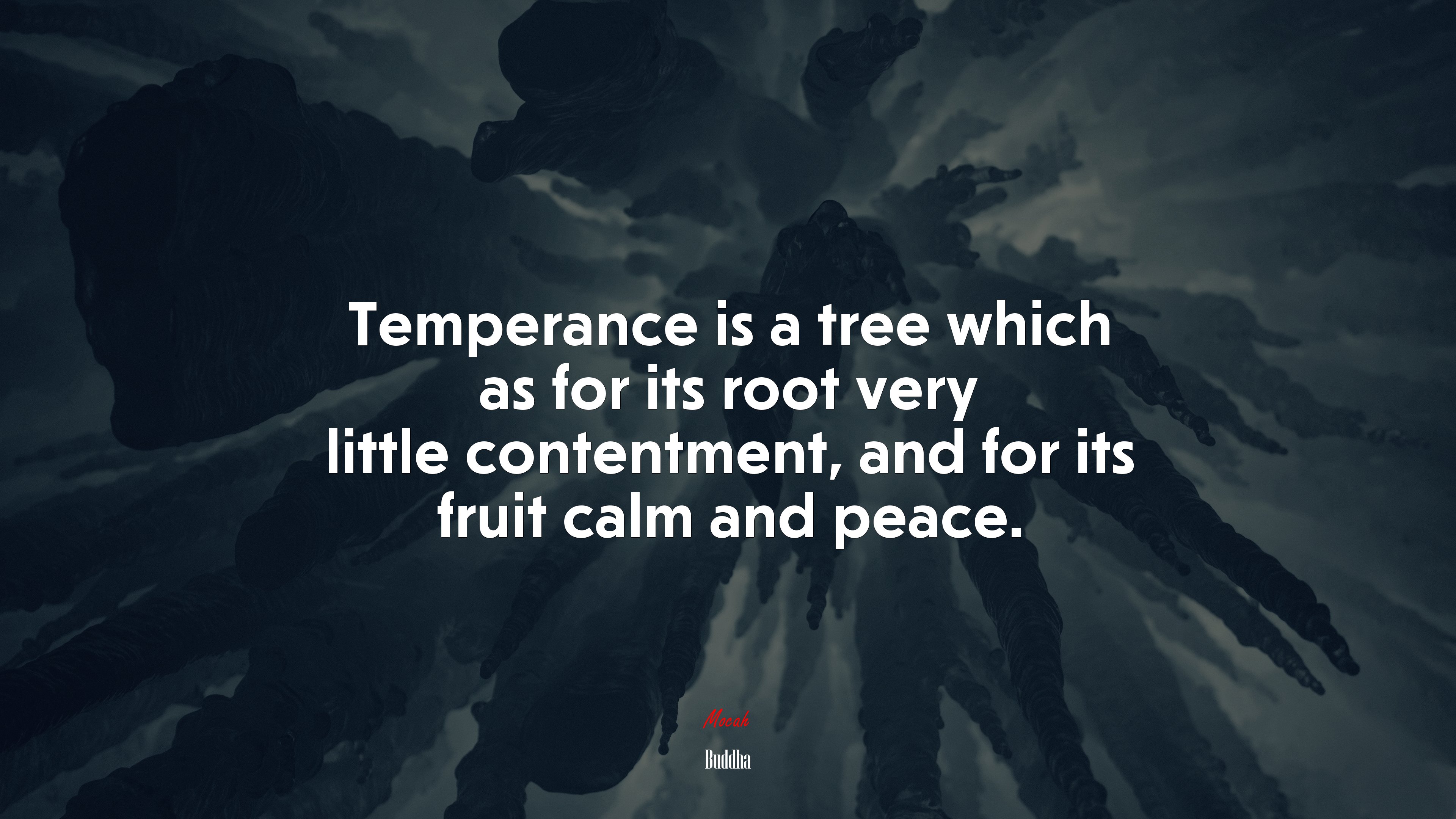 Temperance is a tree which as for its root very little contentment, and for its fruit calm and peace. | Buddha quote HD Wallpaper