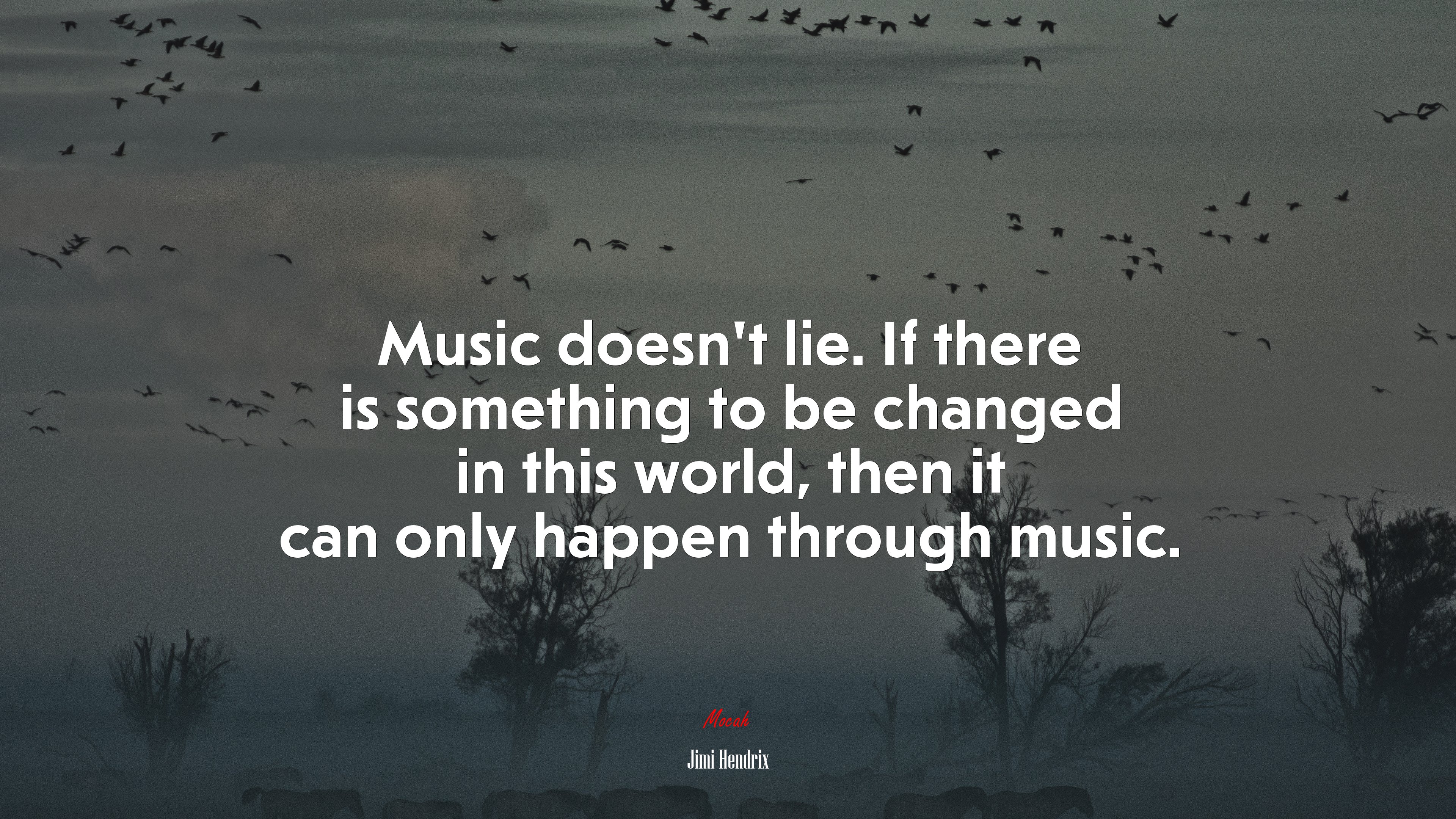 Music doesnt lie. If there is something to be changed in this world, then it can only happen through music. | Jimi Hendrix quote HD Wallpaper