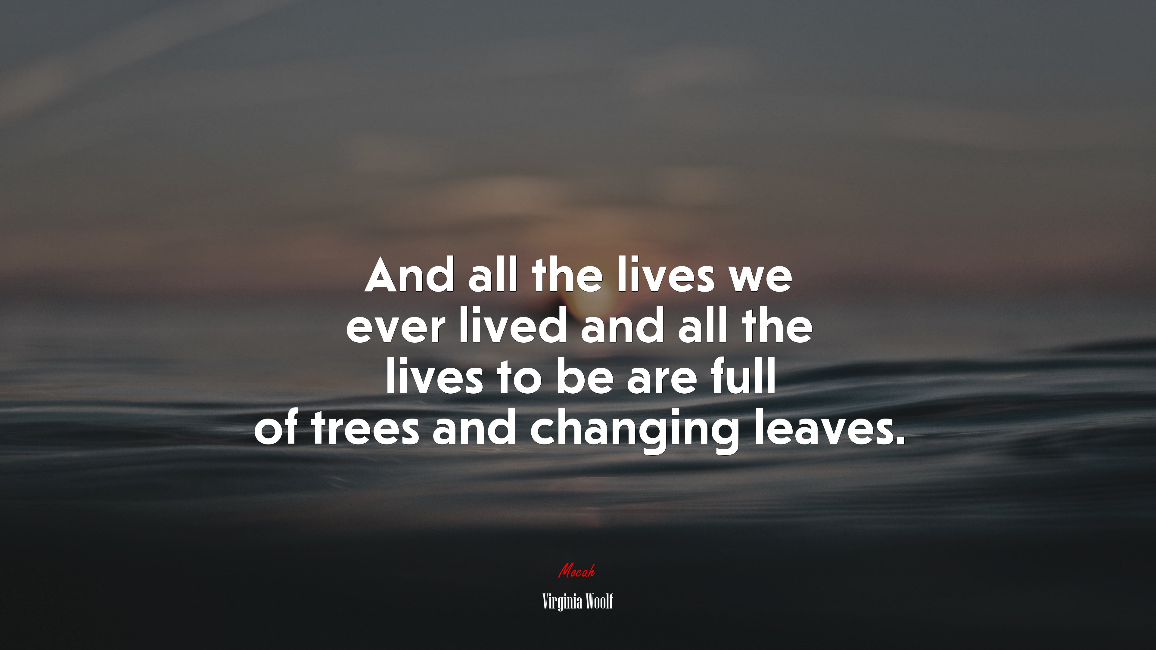 And all the lives we ever lived and all the lives to be are full of trees and changing leaves. | Virginia Woolf quote HD Wallpaper