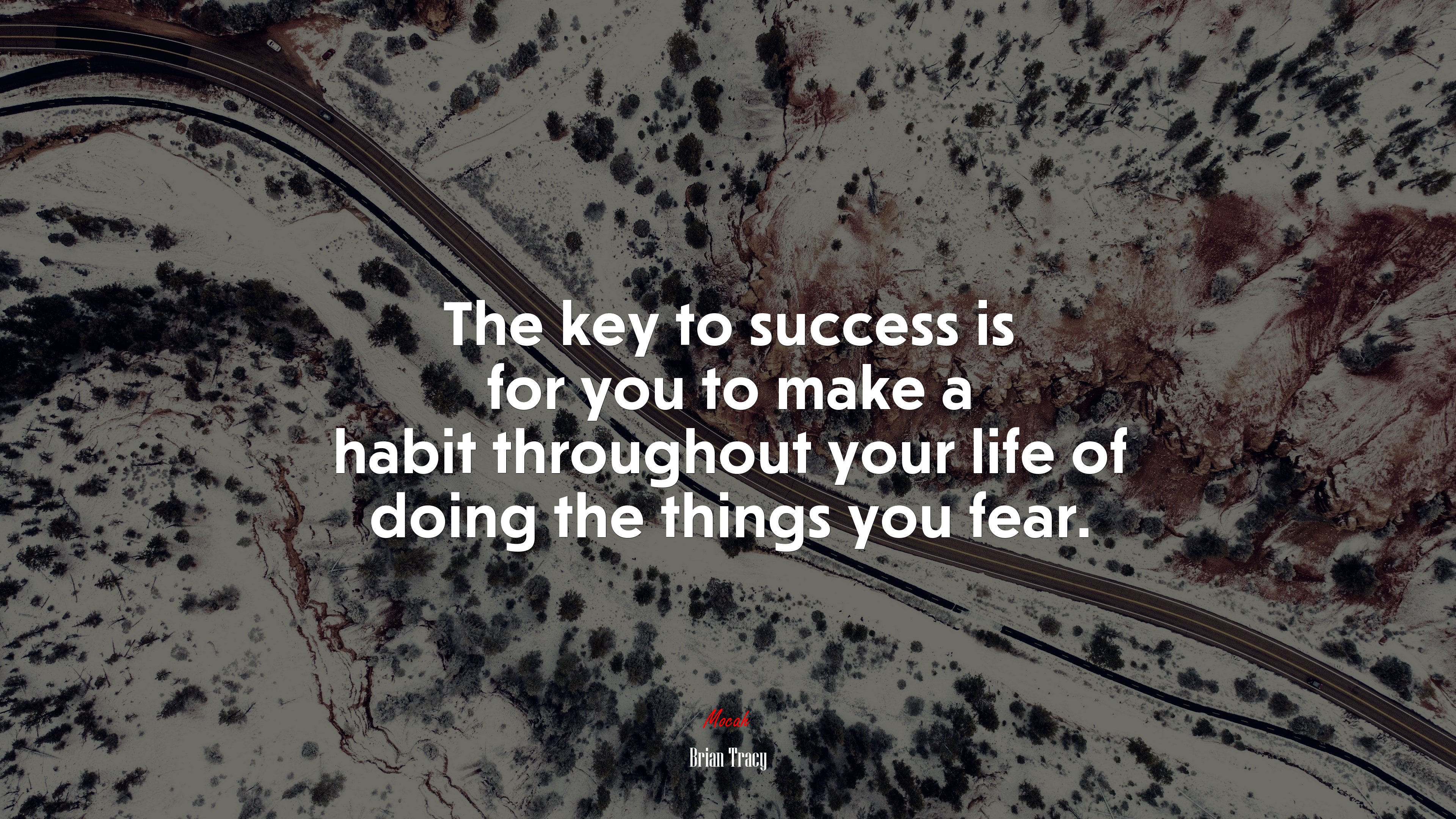 The key to success is for you to make a habit throughout your life of doing the things you fear. | Brian Tracy quote HD Wallpaper