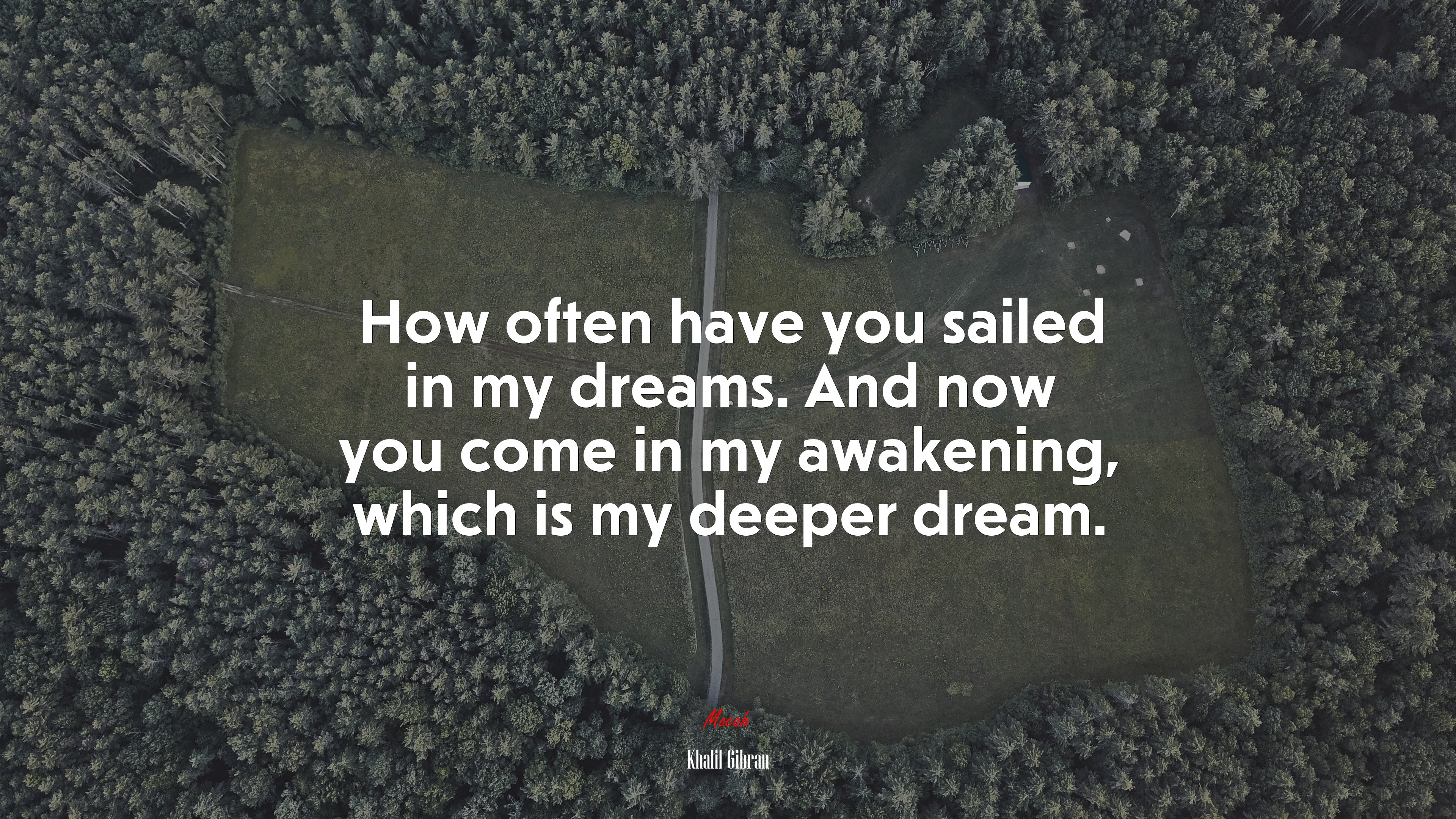 How often have you sailed in my dreams. And now you come in my awakening, which is my deeper dream. | Khalil Gibran quote HD Wallpaper