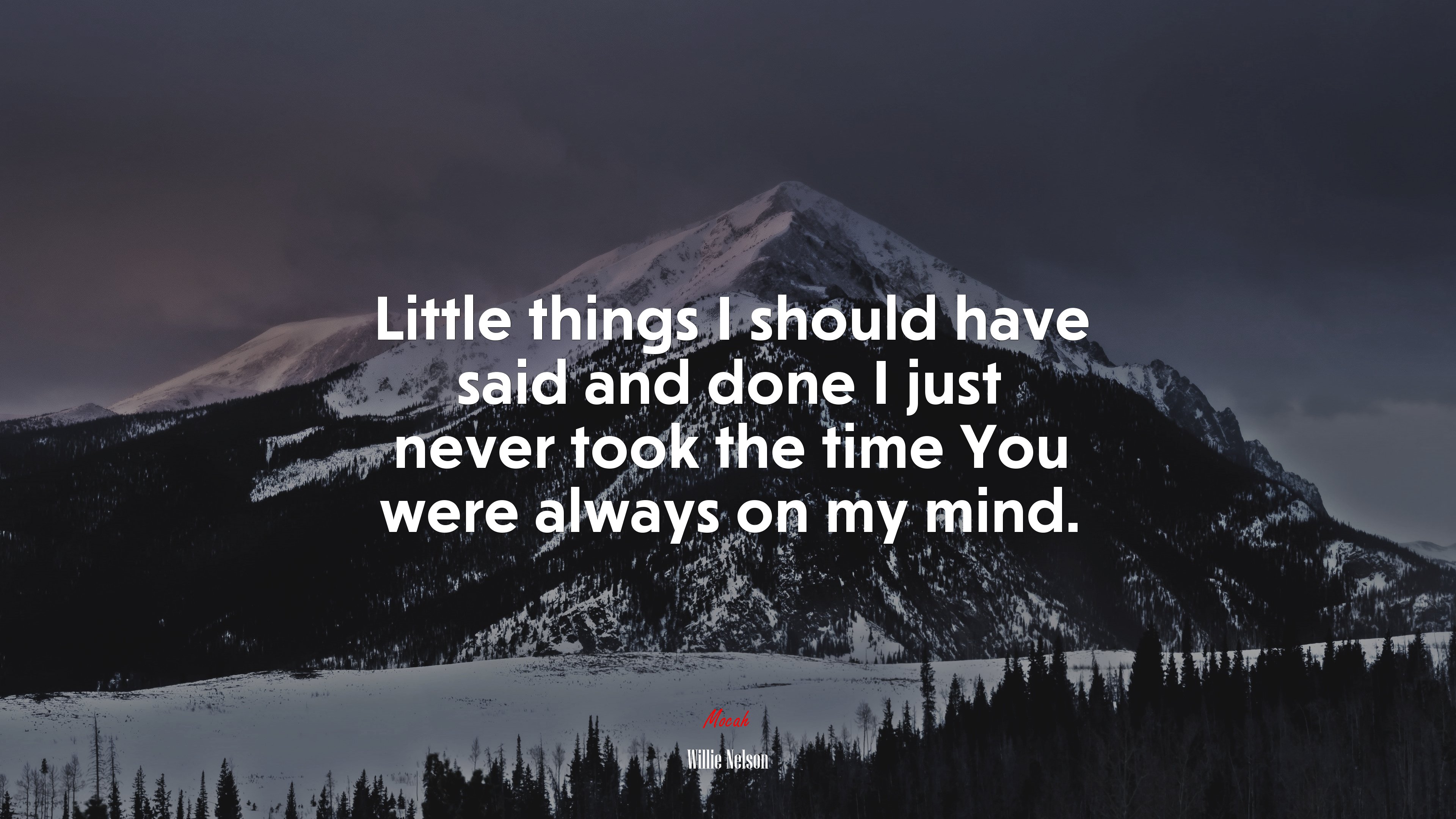 Little things I should have said and done I just never took the time You were always on my mind. | Willie Nelson quote HD Wallpaper