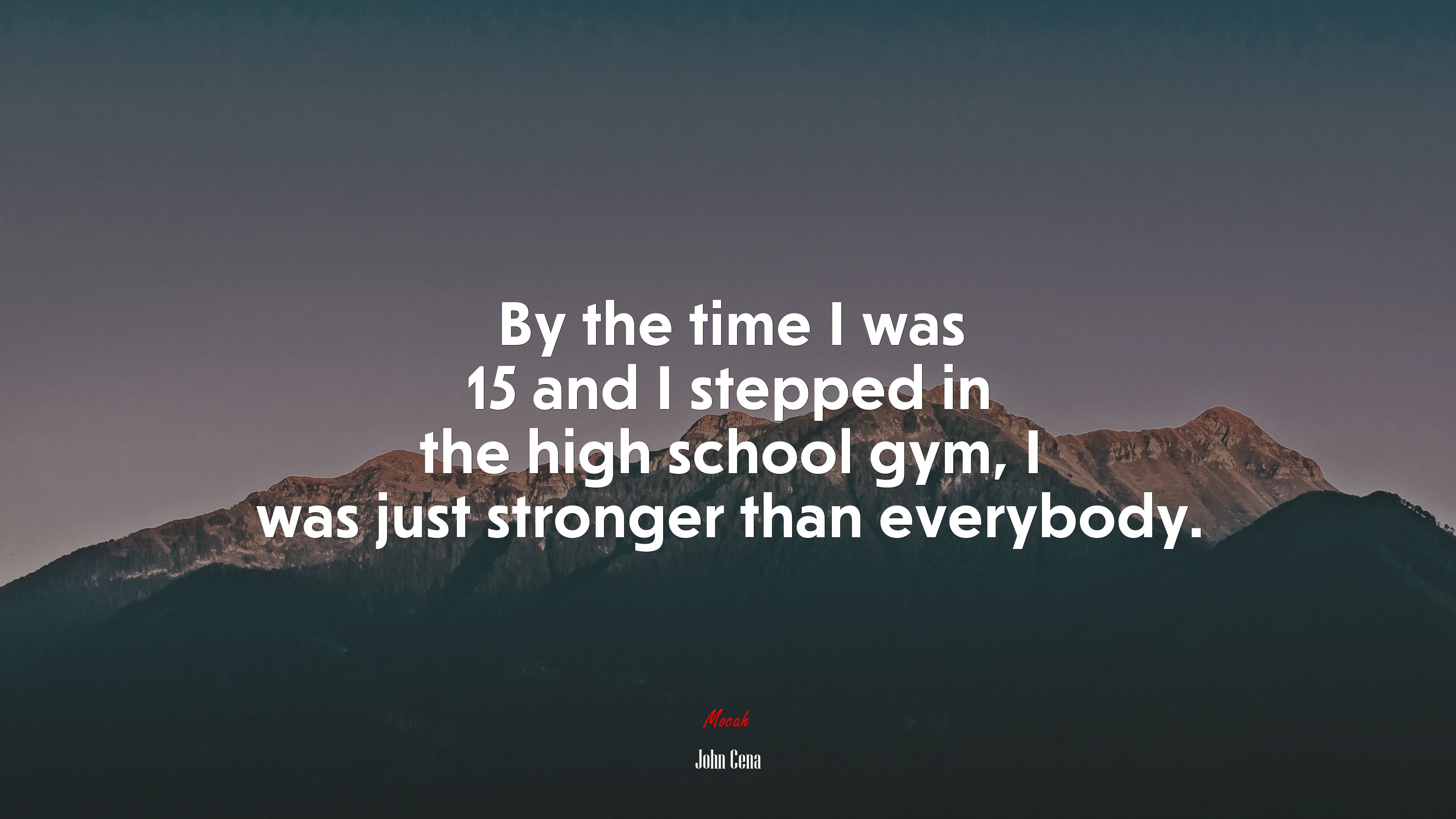 By the time I was 15 and I stepped in the high school gym, I was just stronger than everybody. | John Cena quote HD Wallpaper
