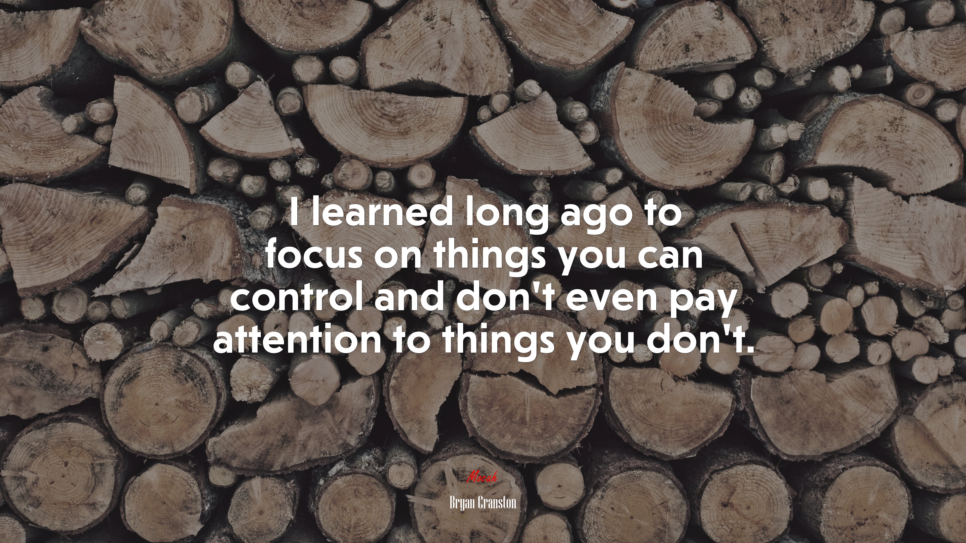 I learned long ago to focus on things you can control and don’t even pay attention to things you don’t. | Bryan Cranston quote HD Wallpaper